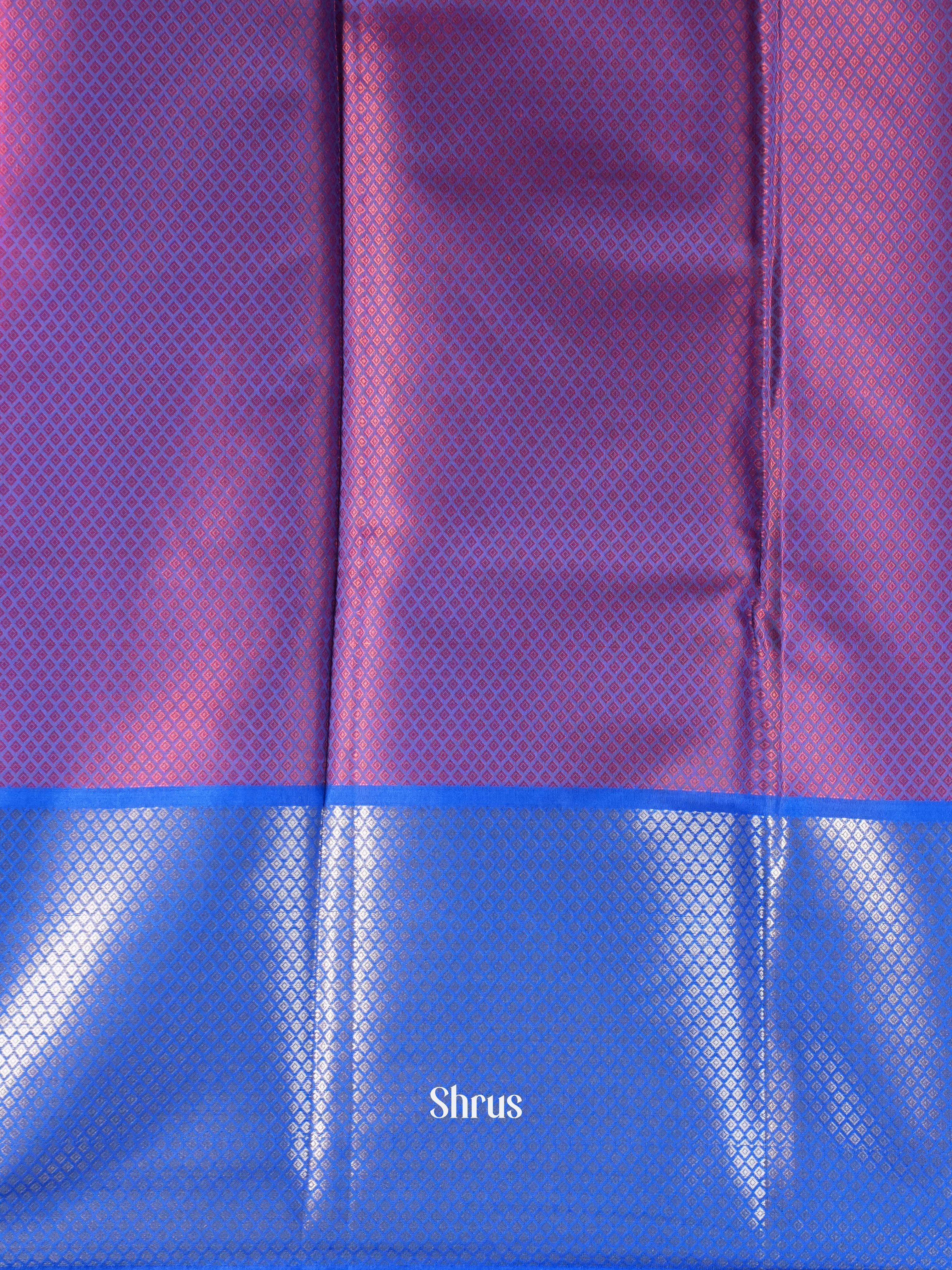 Red & Blue - Tanchoi Saree - Shop on Shrus.com