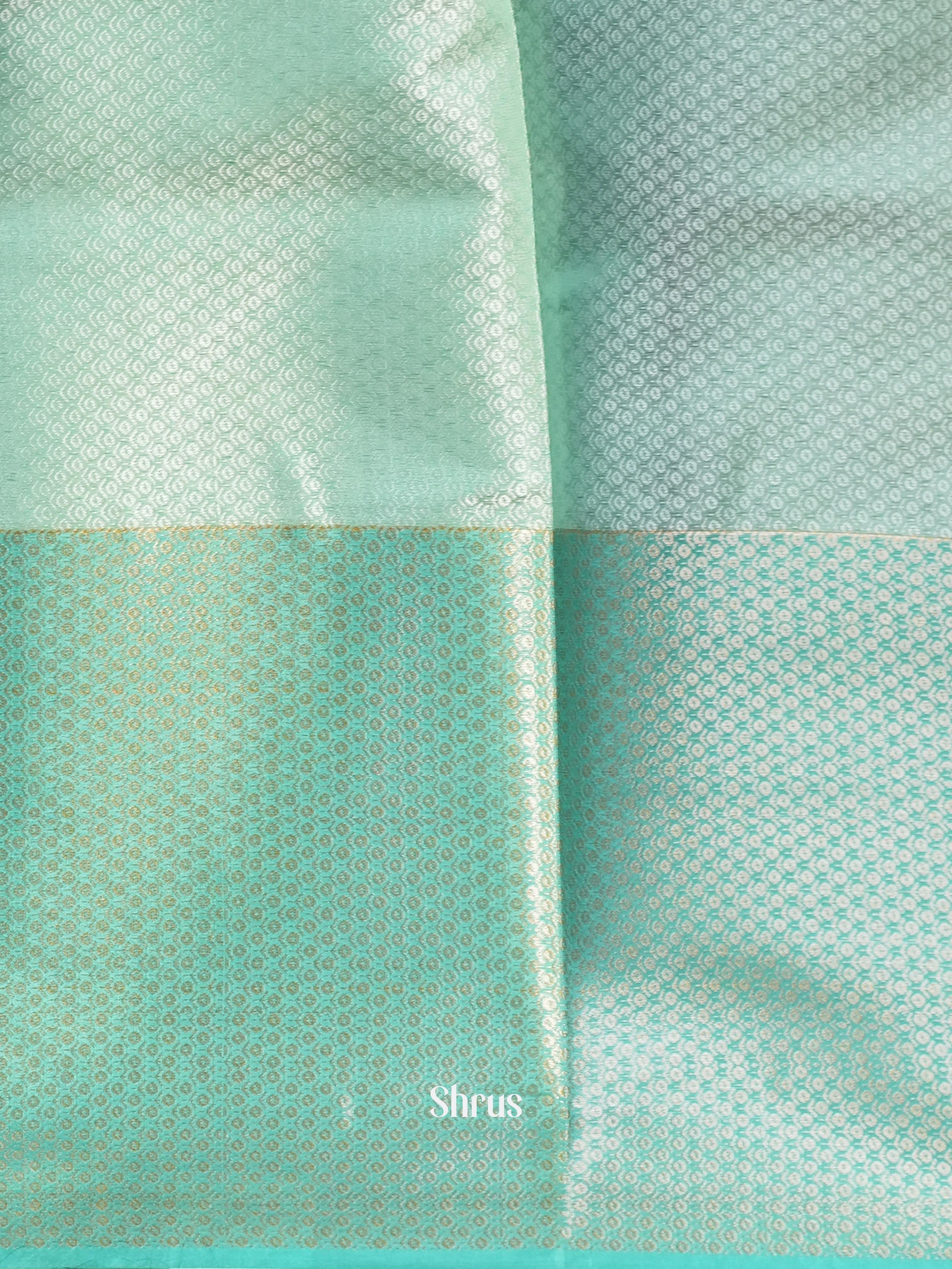 Cream & Green - Tanchoi Saree - Shop on Shrus.com