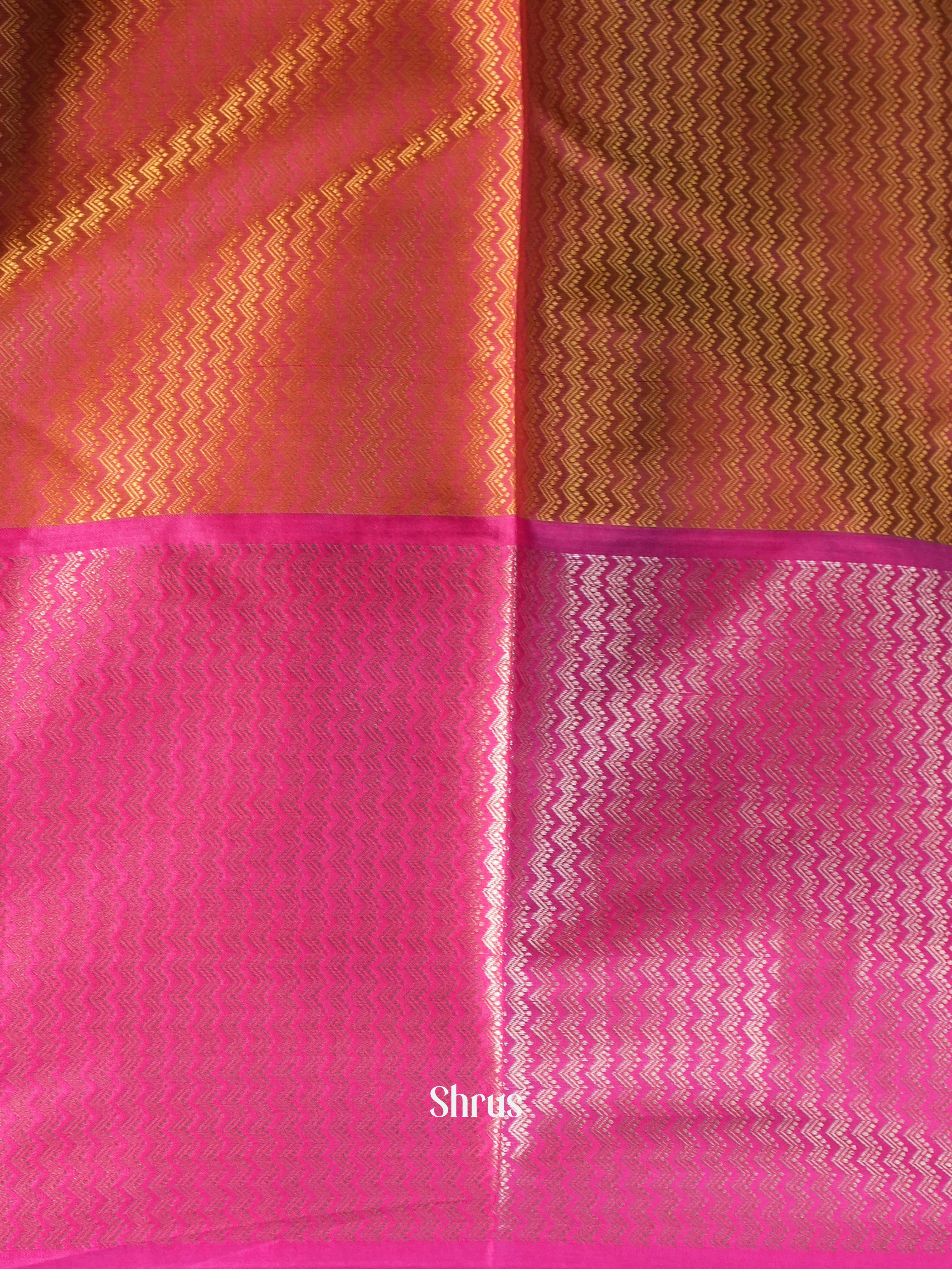 Mustard & Pink - Tanchoi Saree - Shop on Shrus.com