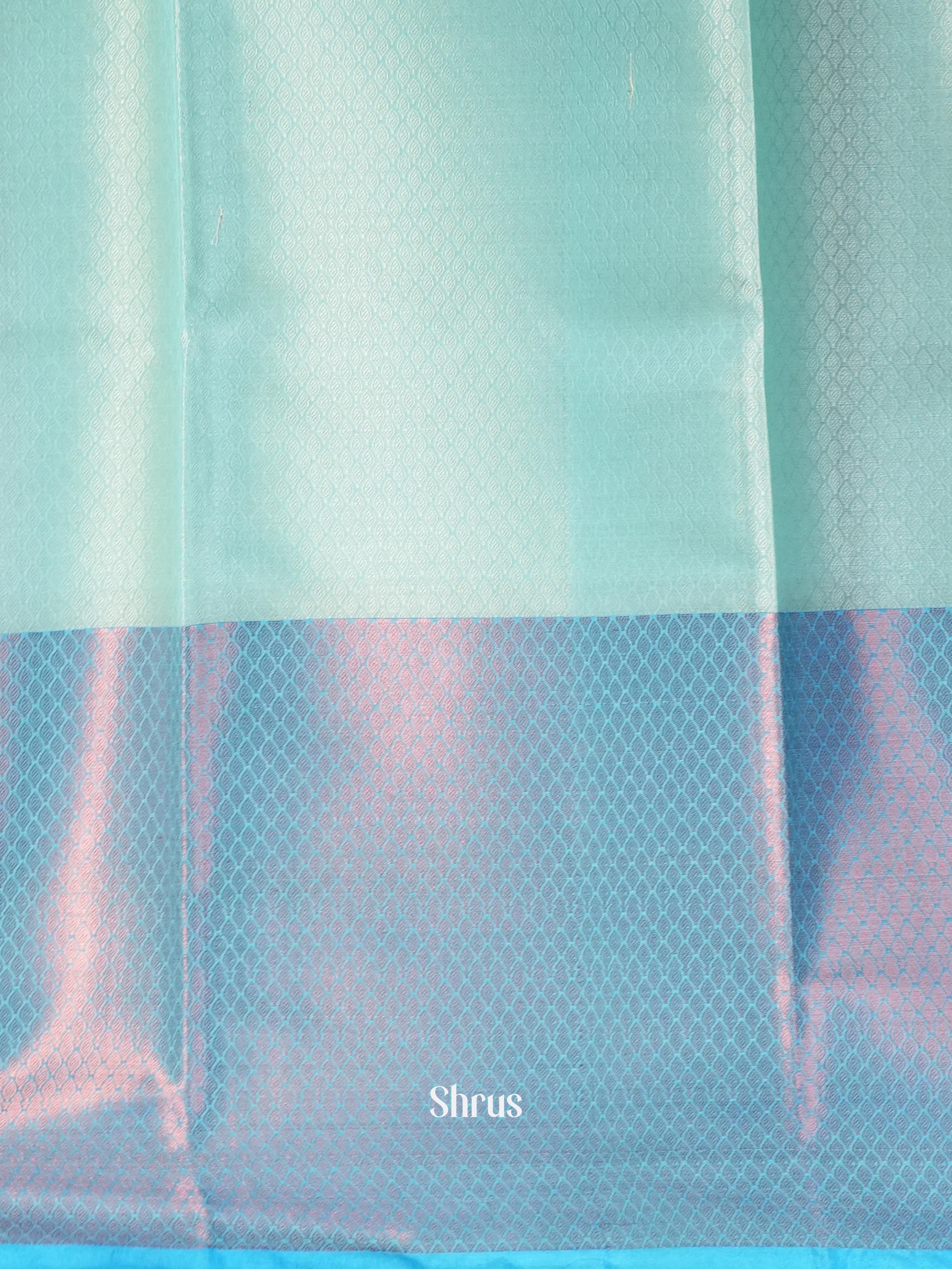 Grey & Blue - Tanchoi Saree - Shop on Shrus.com
