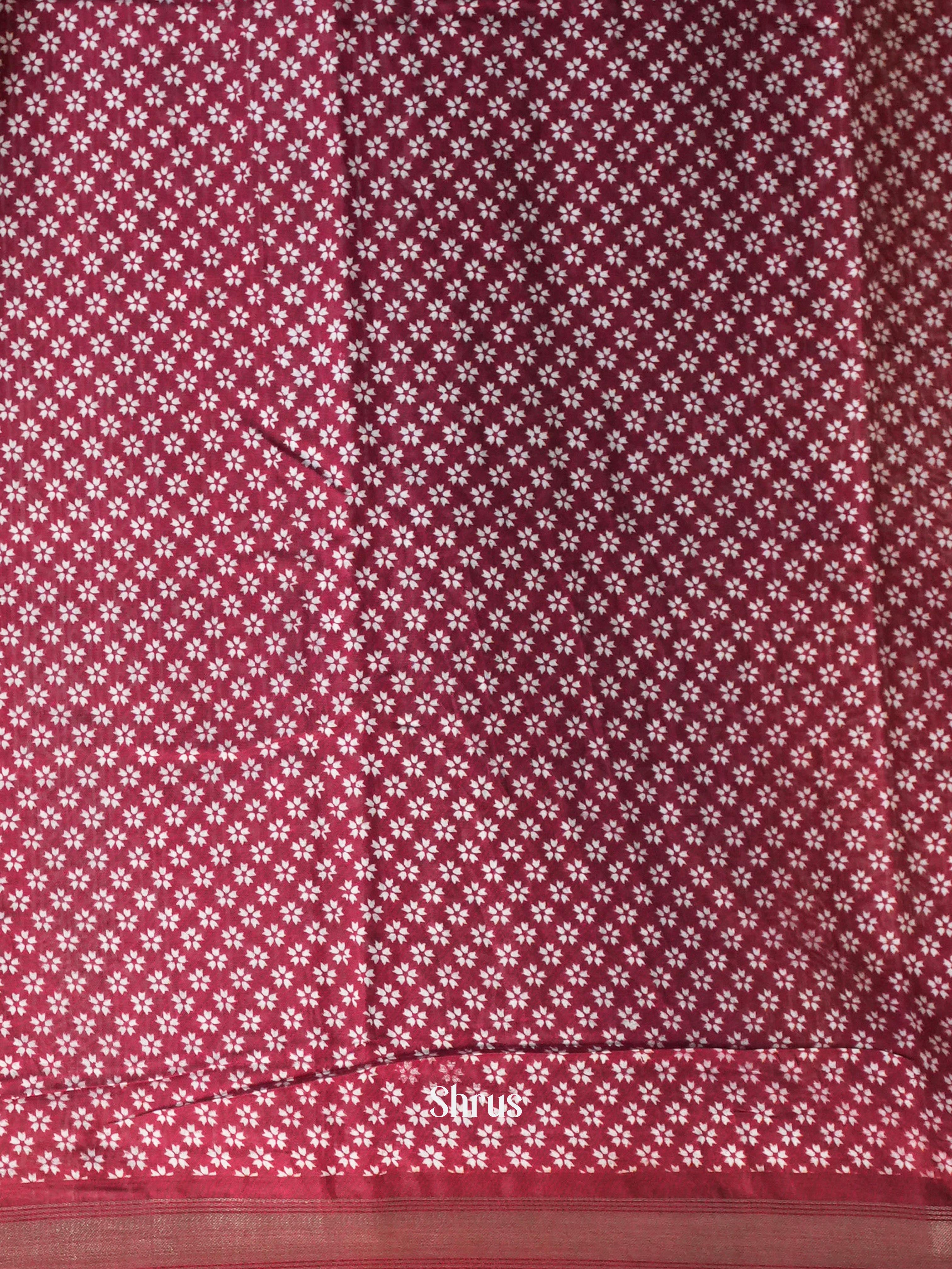 Black & Maroon - Art Modal Saree - Shop on Shrus.com