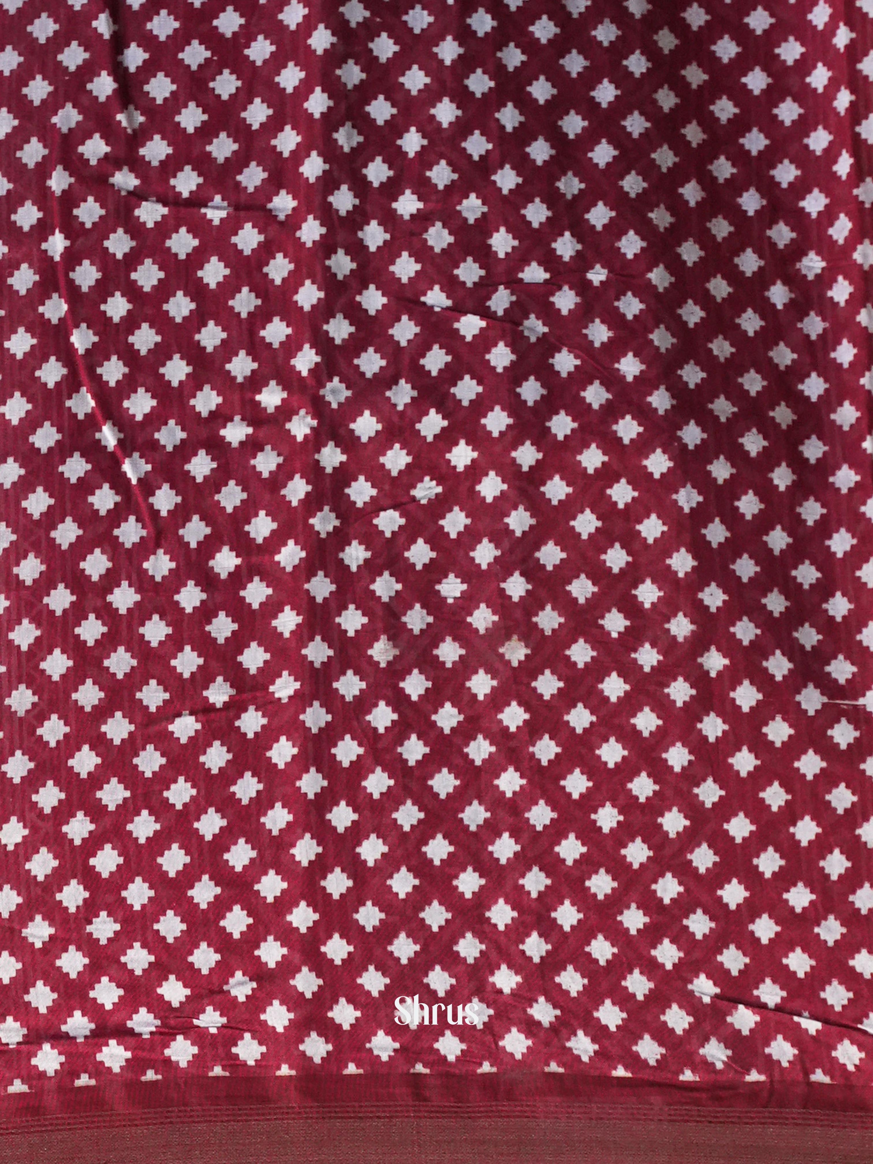 Black & Maroon - Art Modal Saree - Shop on Shrus.com