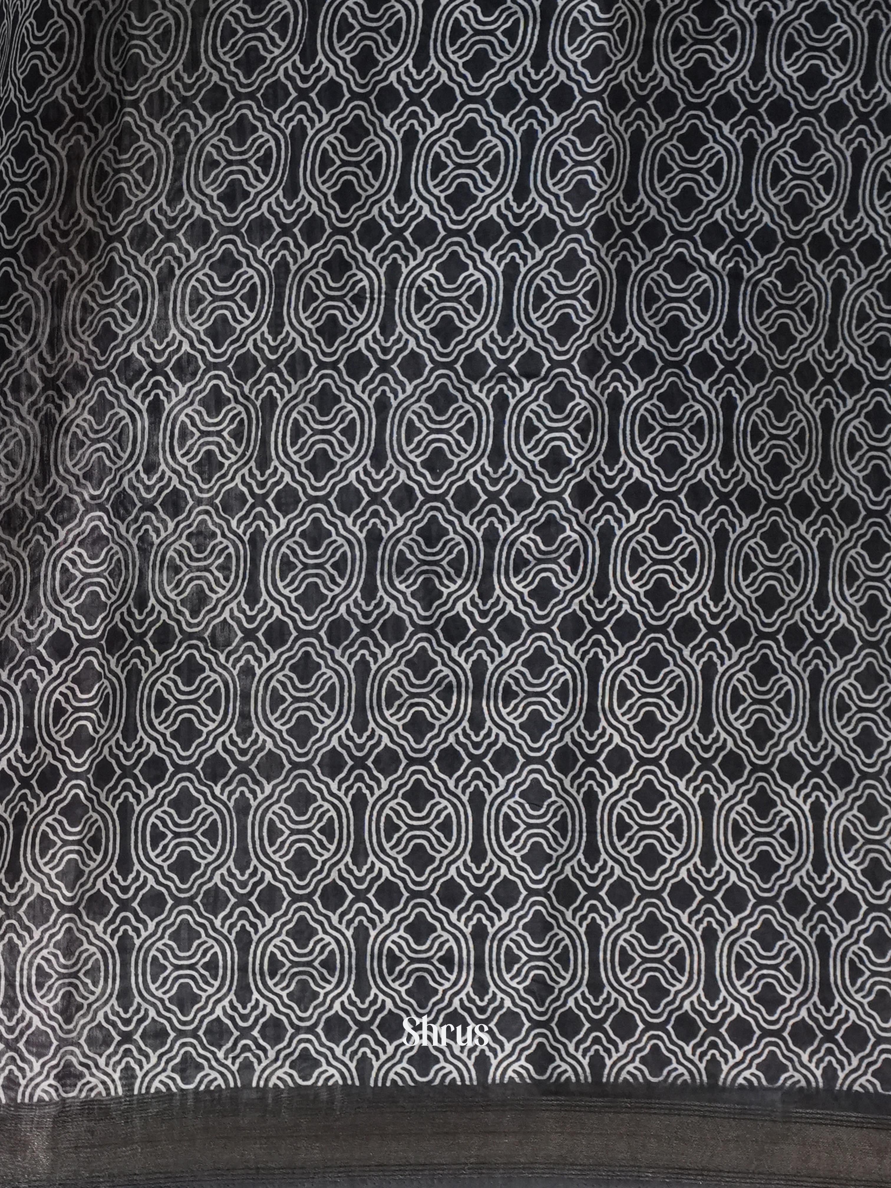 Maroon & Black - Art Modal Saree - Shop on Shrus.com