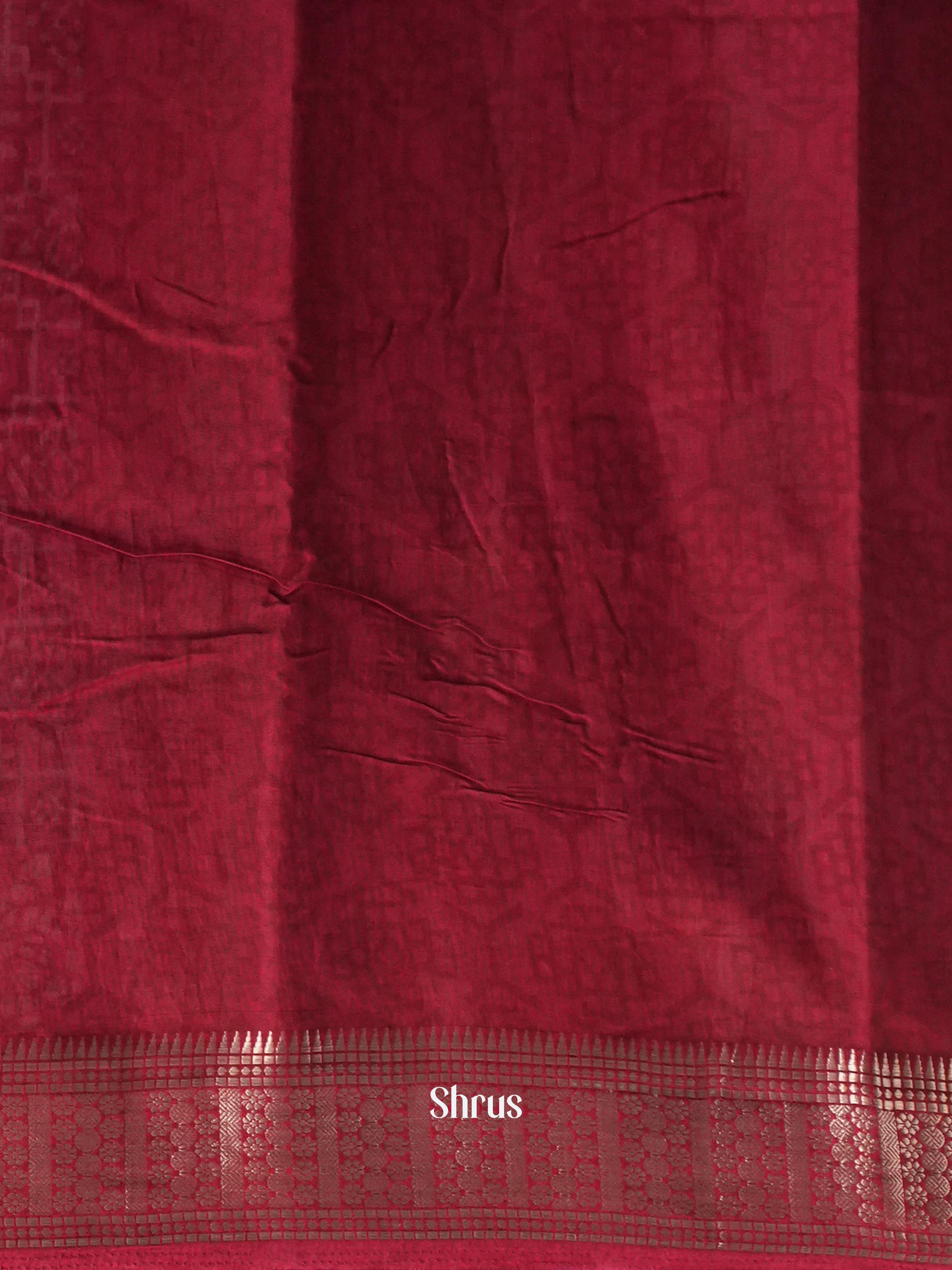 Black & Red - Art Modal Saree - Shop on Shrus.com