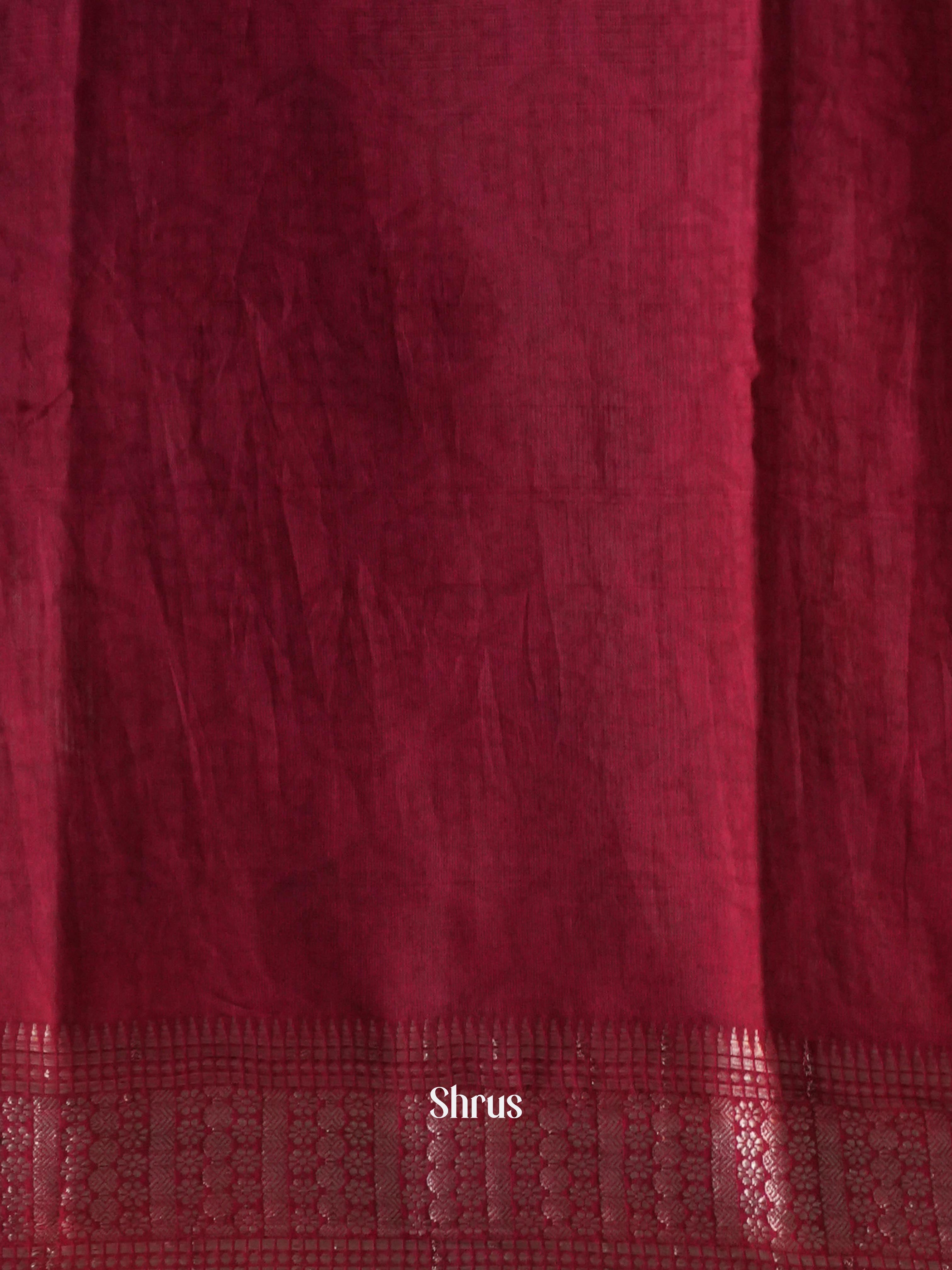 Black & Red - Art Modal Saree - Shop on Shrus.com