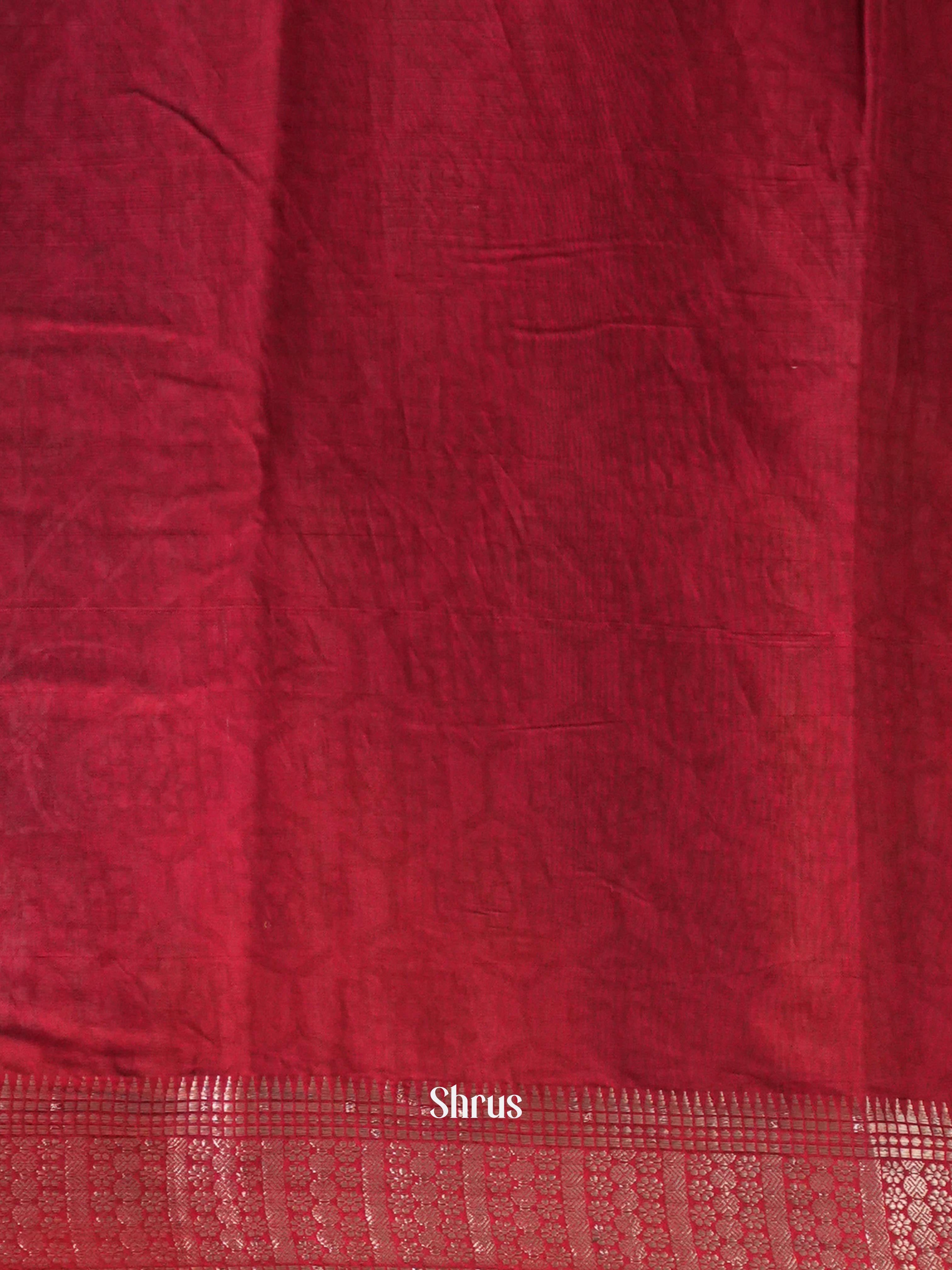 Black & Red- Art Modal Saree - Shop on Shrus.com