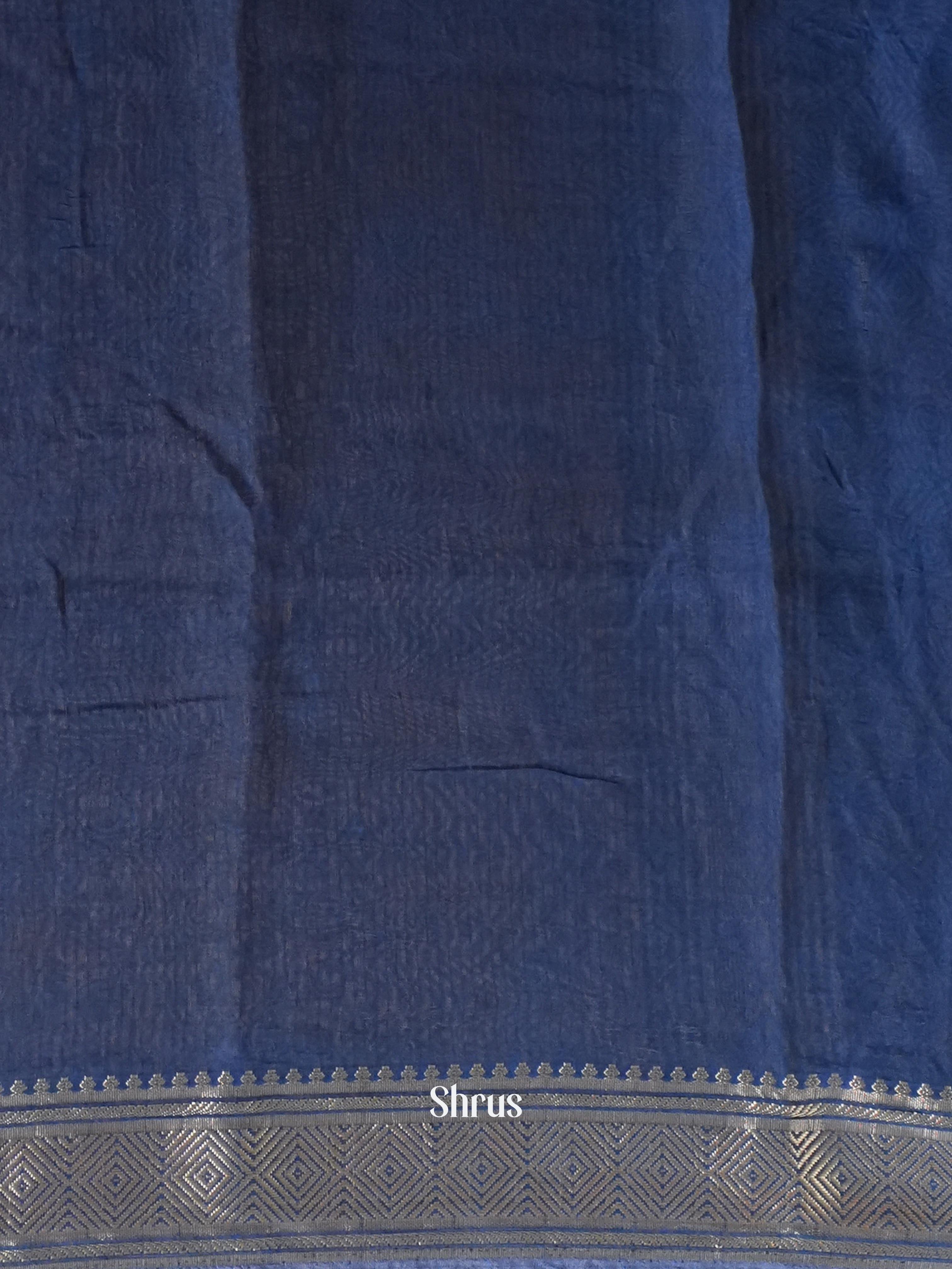 Pink & Blue - Art Modal Saree - Shop on Shrus.com