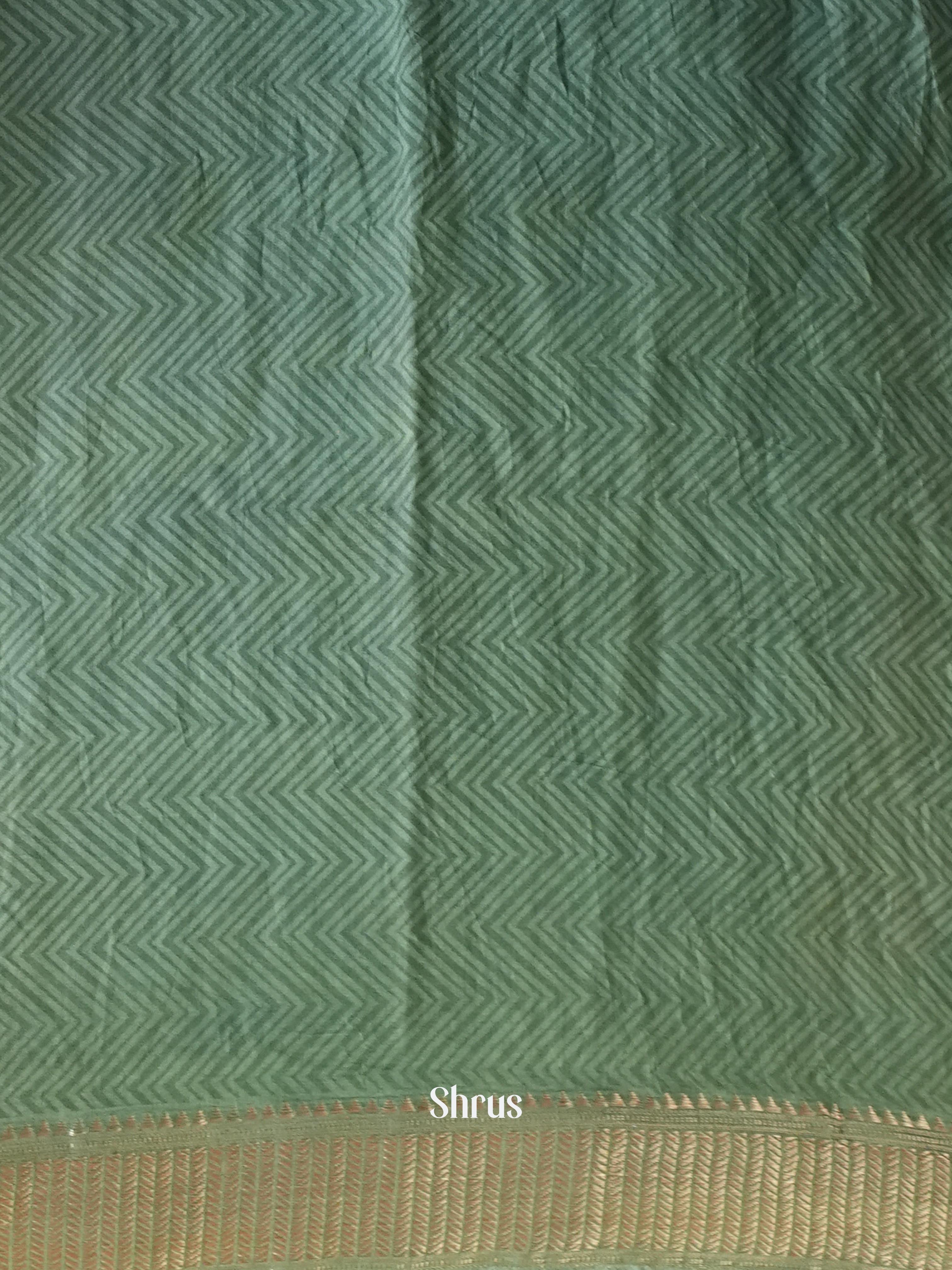 Blue & Green - Art Modal Saree - Shop on Shrus.com