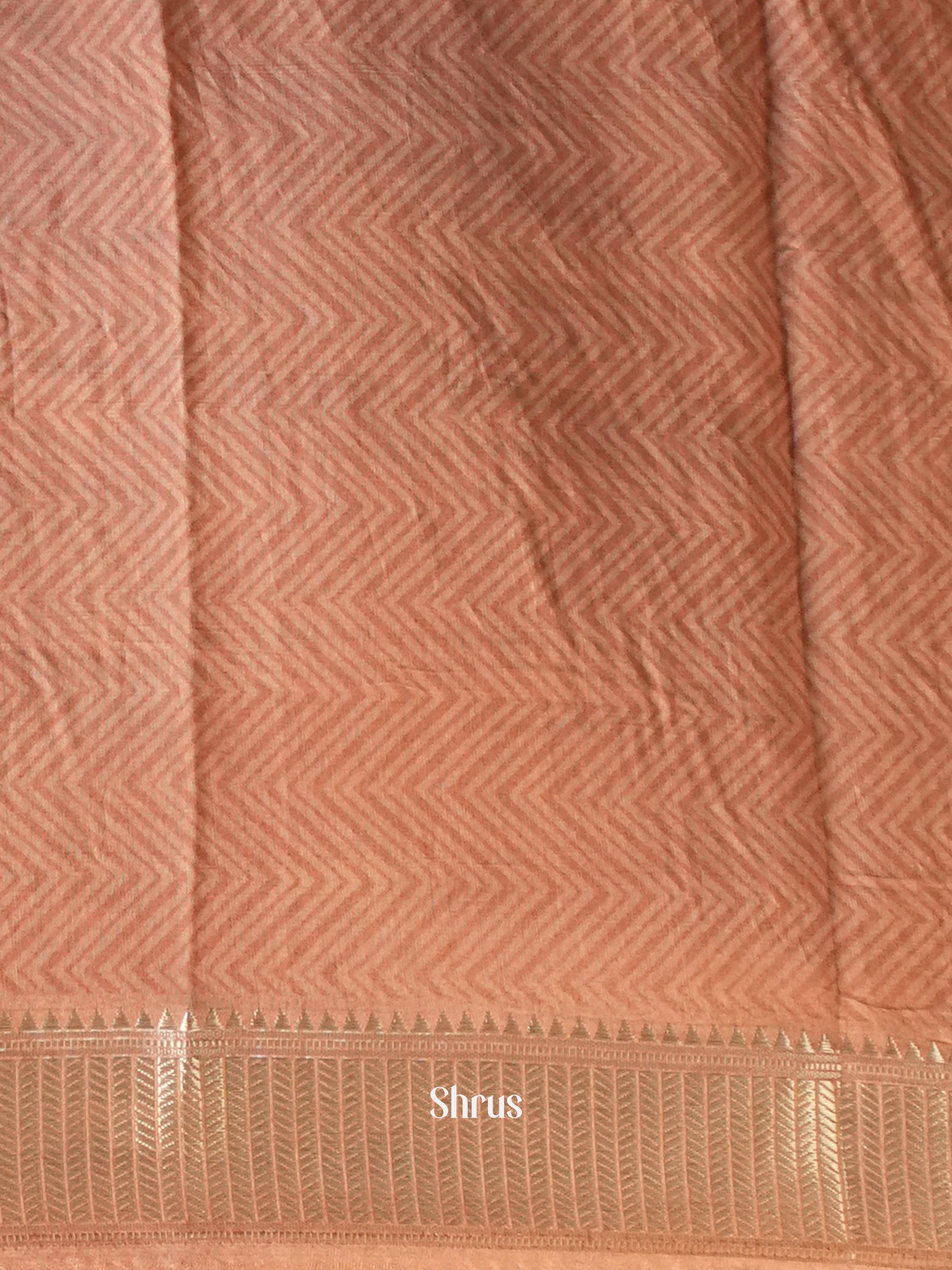 Pink & Brown - Art Modal Saree - Shop on Shrus.com