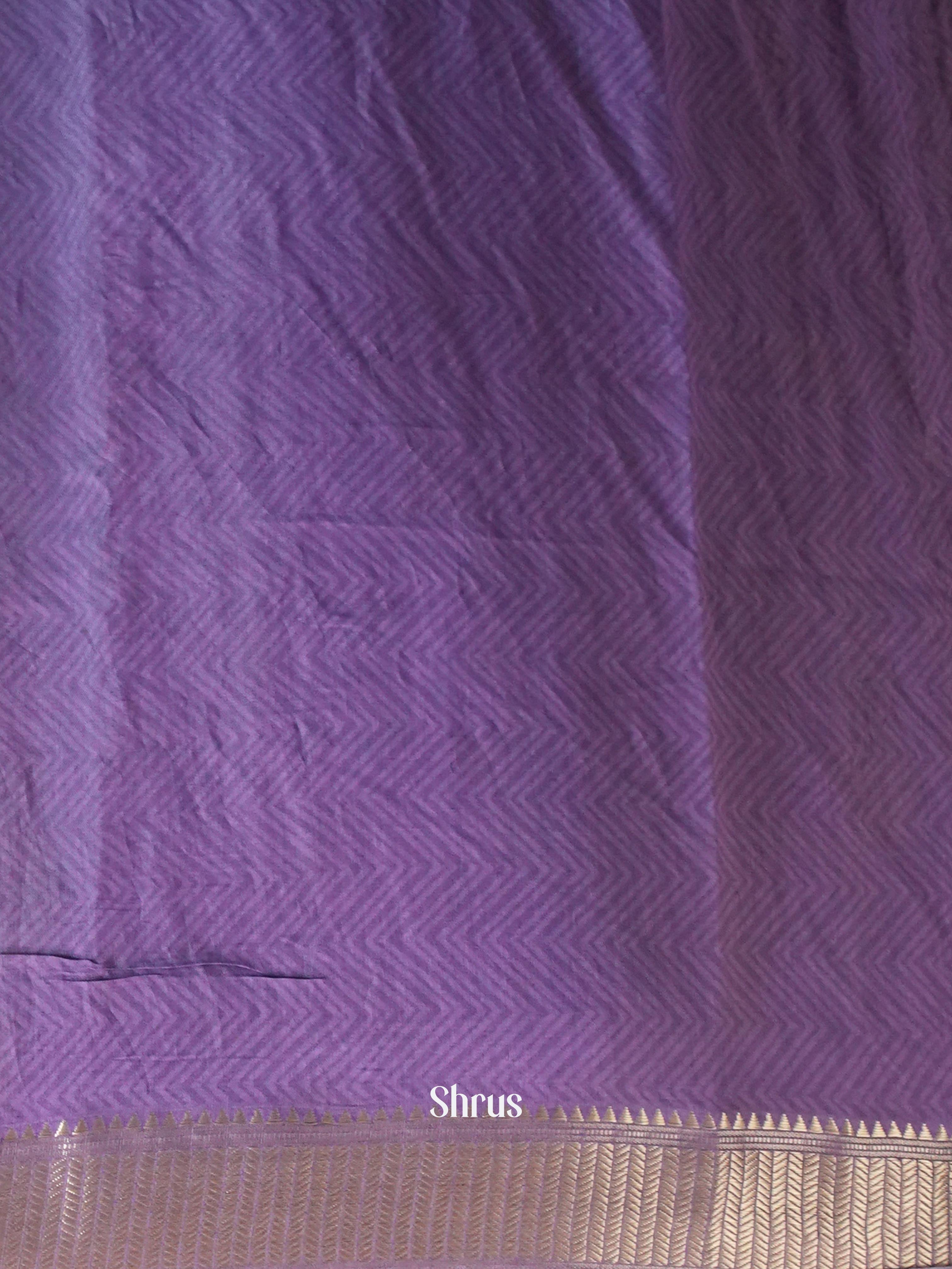 Blue & Purple - Art Modal Saree - Shop on Shrus.com