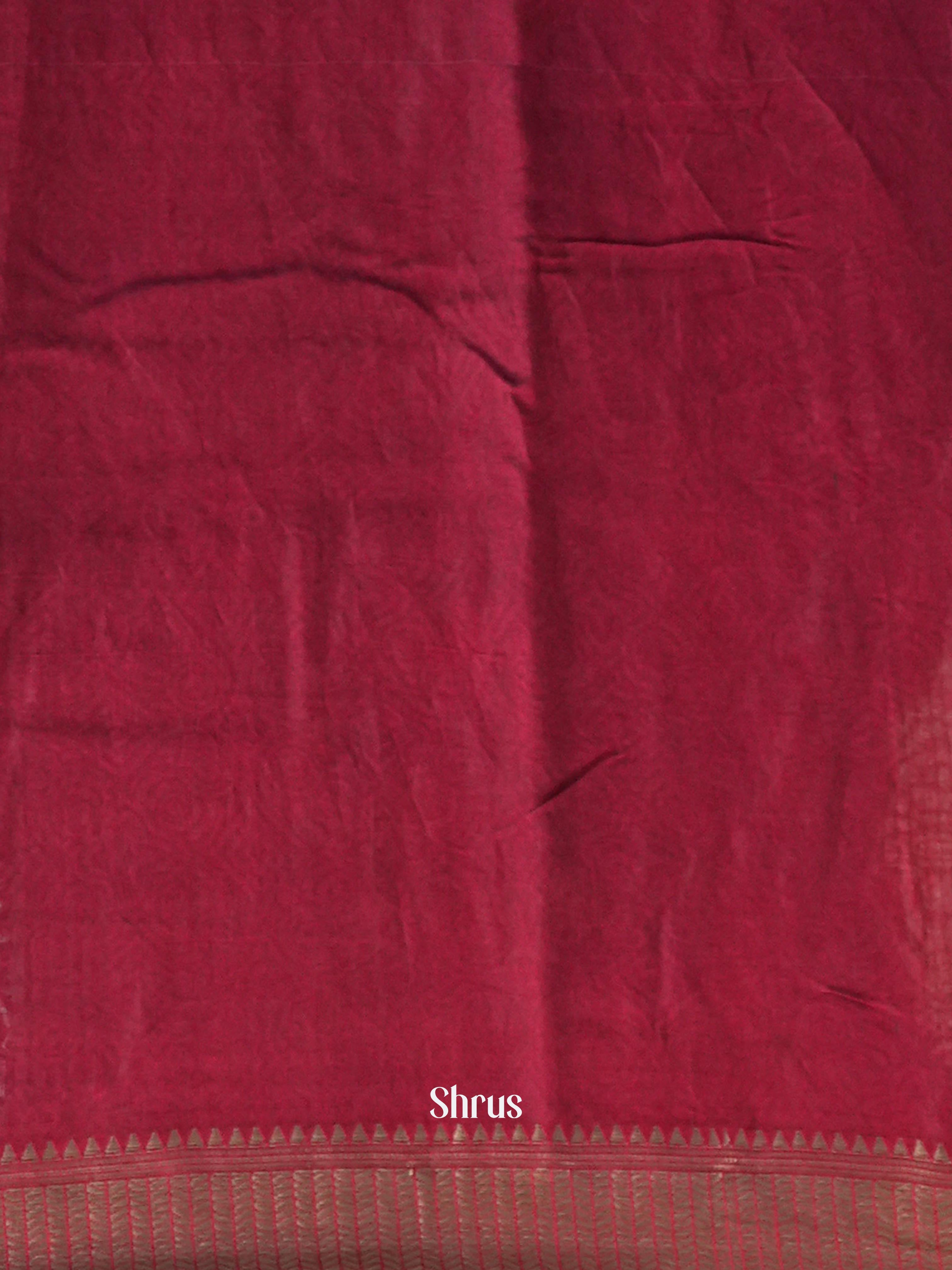 Black & Maroon - Art Modal Saree - Shop on Shrus.com