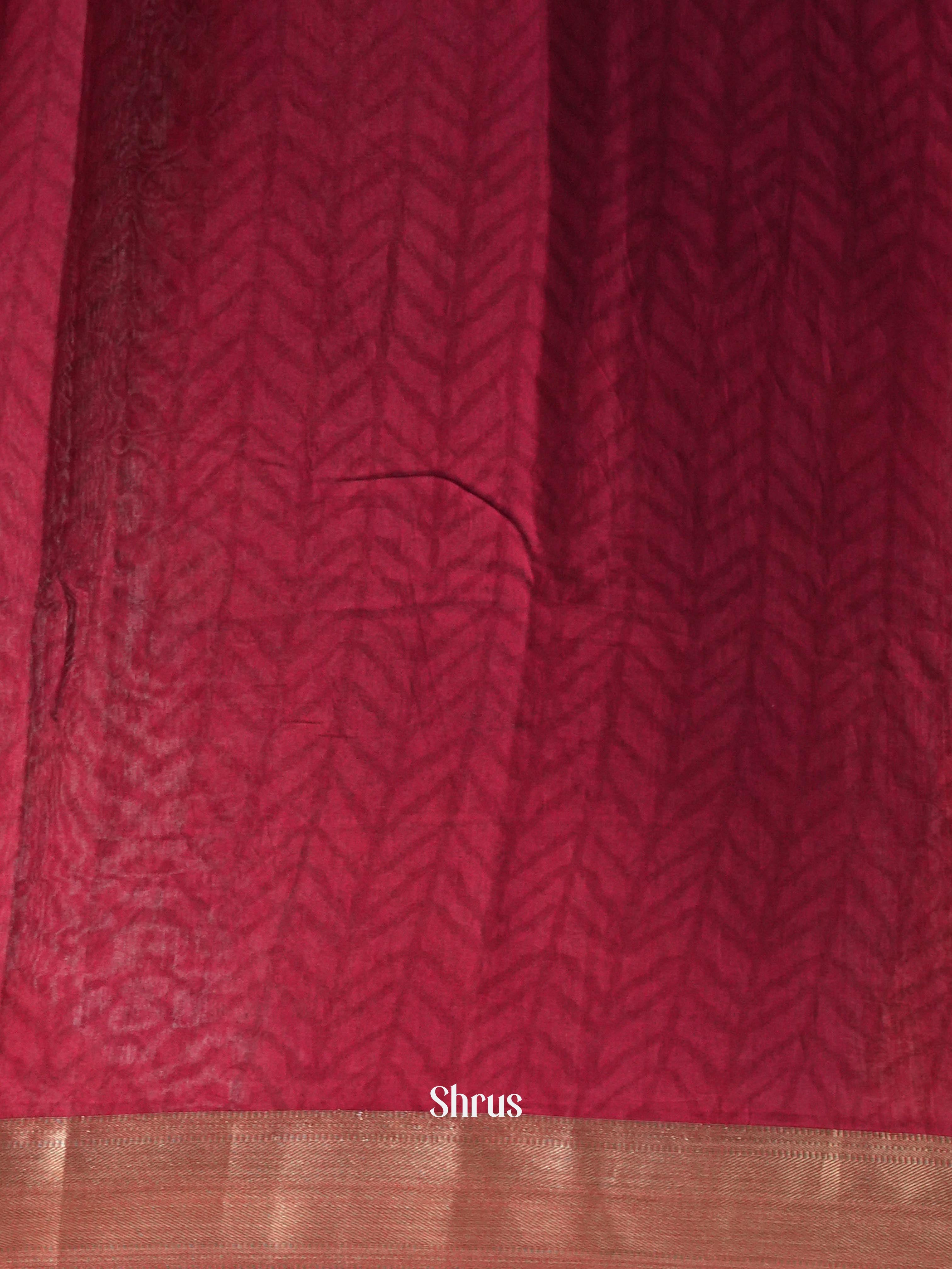 Red - Art Modal Saree - Shop on Shrus.com