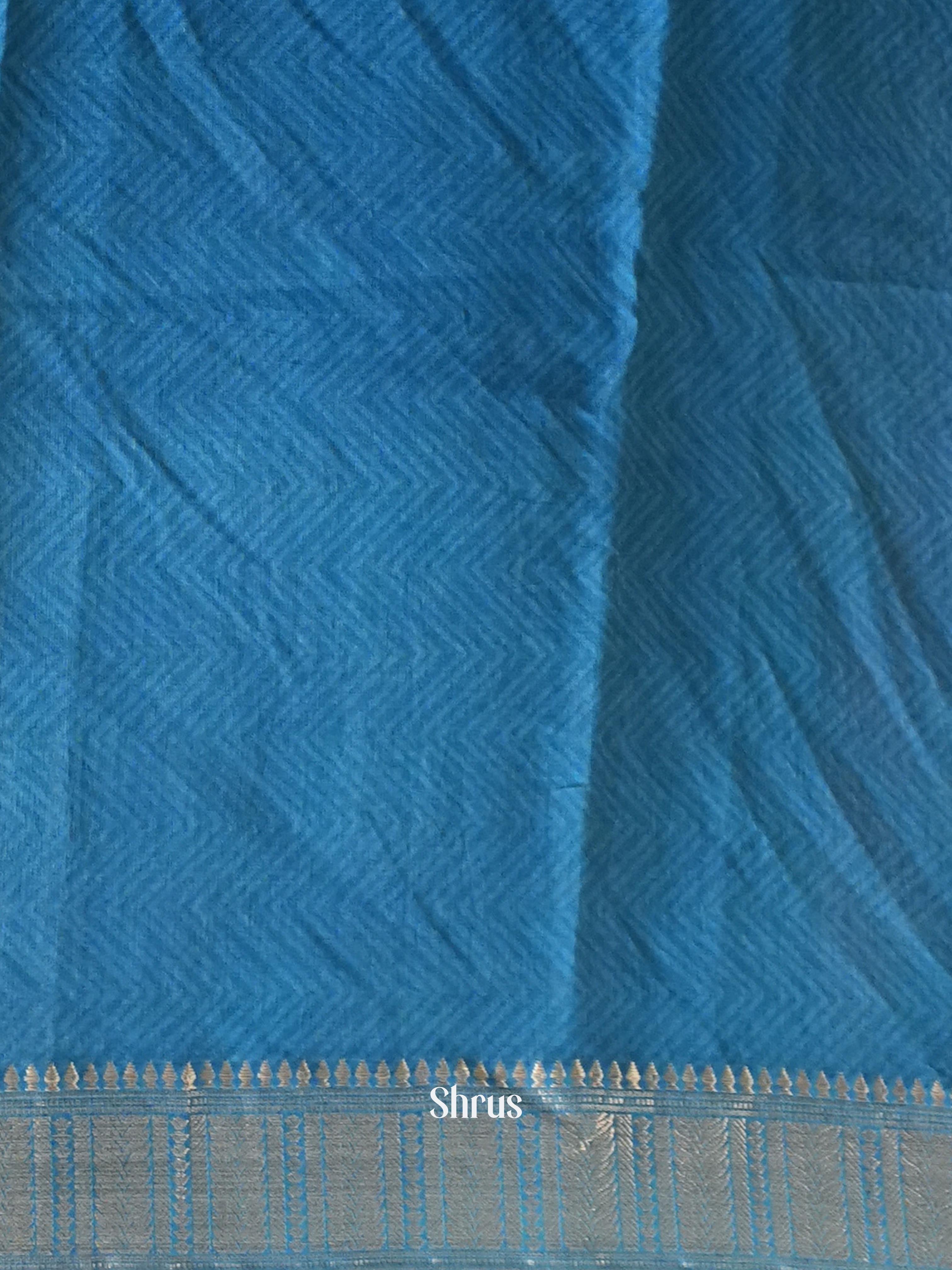 Green & Blue - Art Modal Saree - Shop on Shrus.com