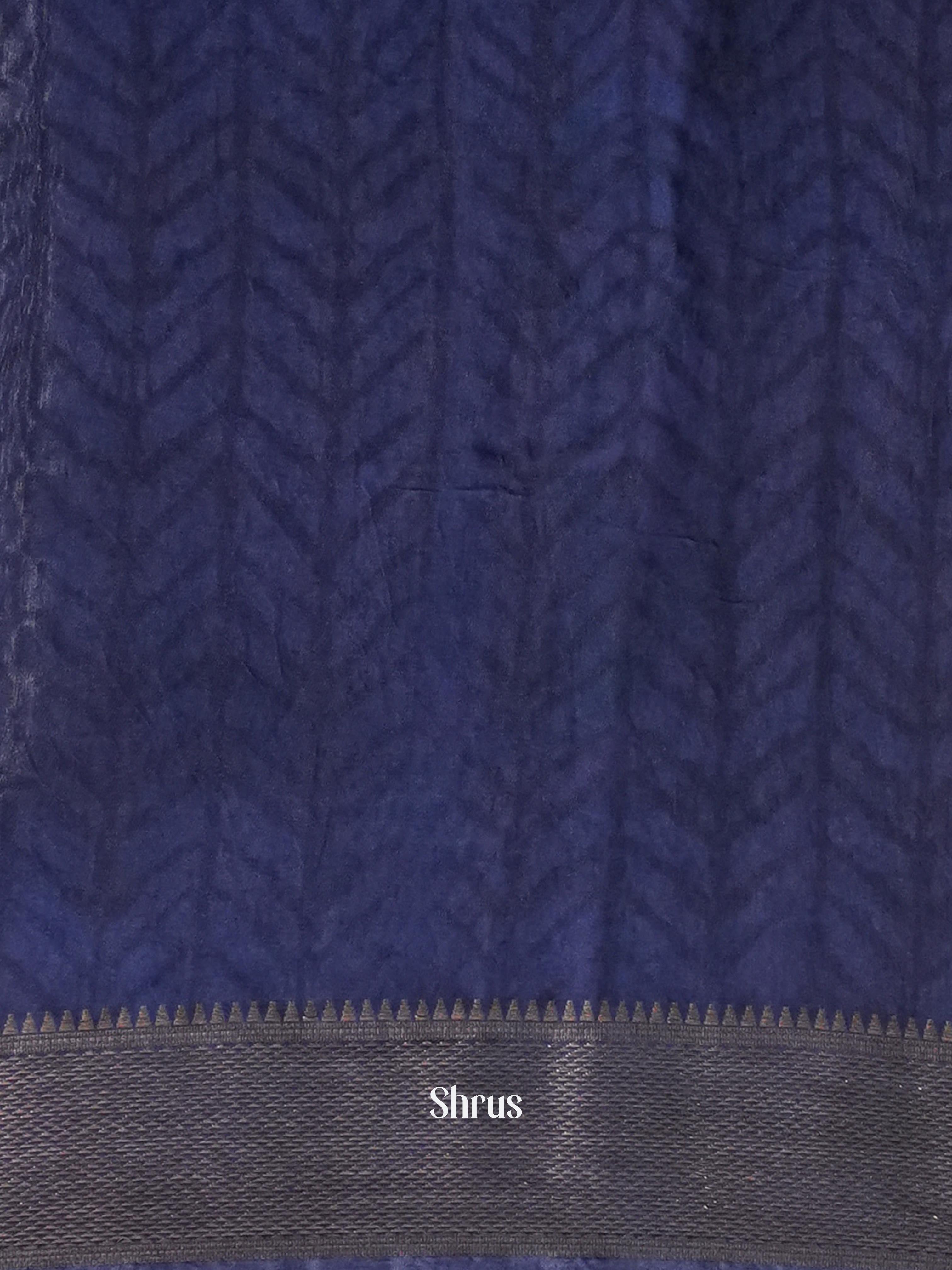 Blue - Art Modal Saree - Shop on Shrus.com