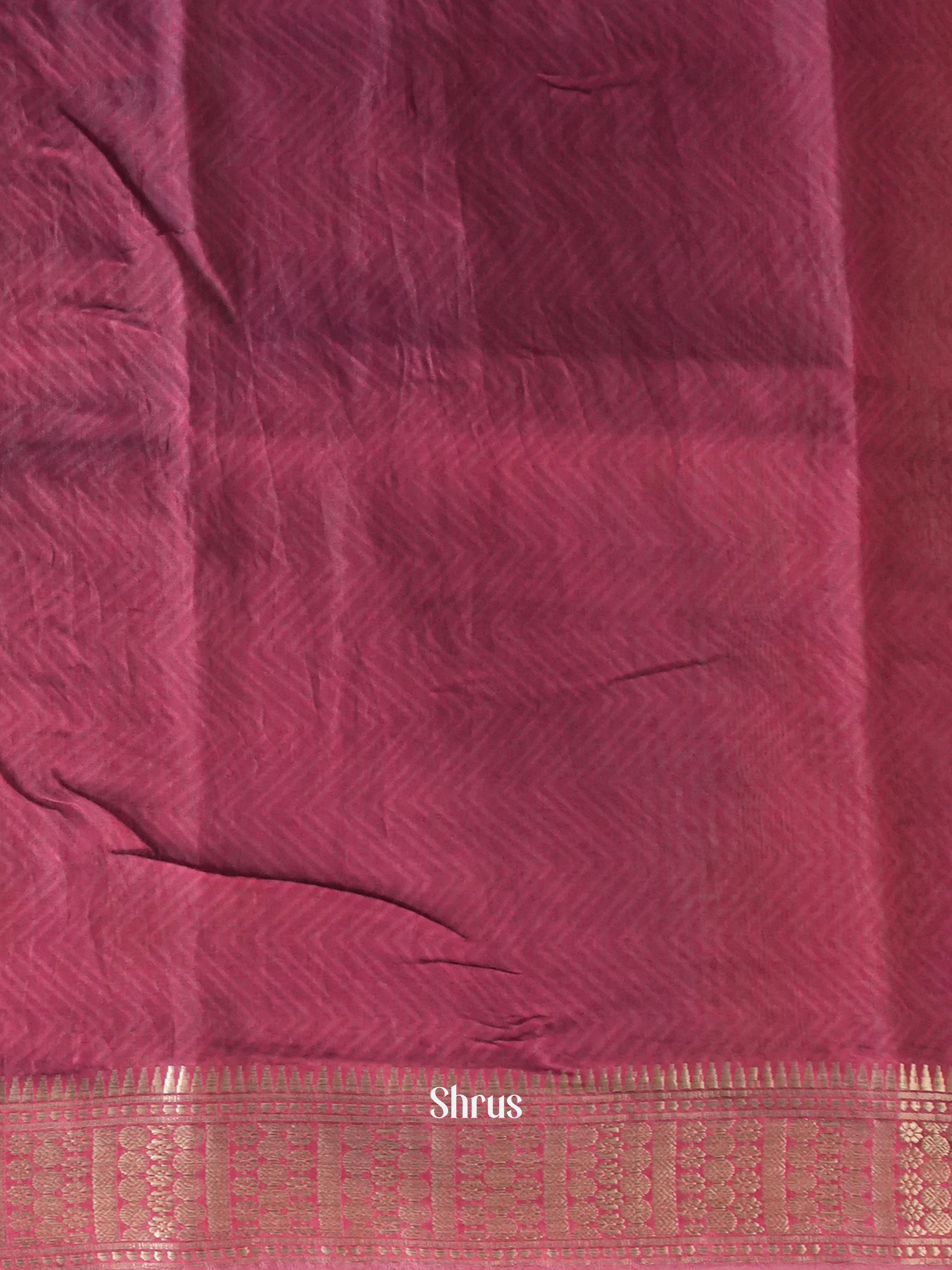 Grey & Maroon - Art Modal Saree - Shop on Shrus.com