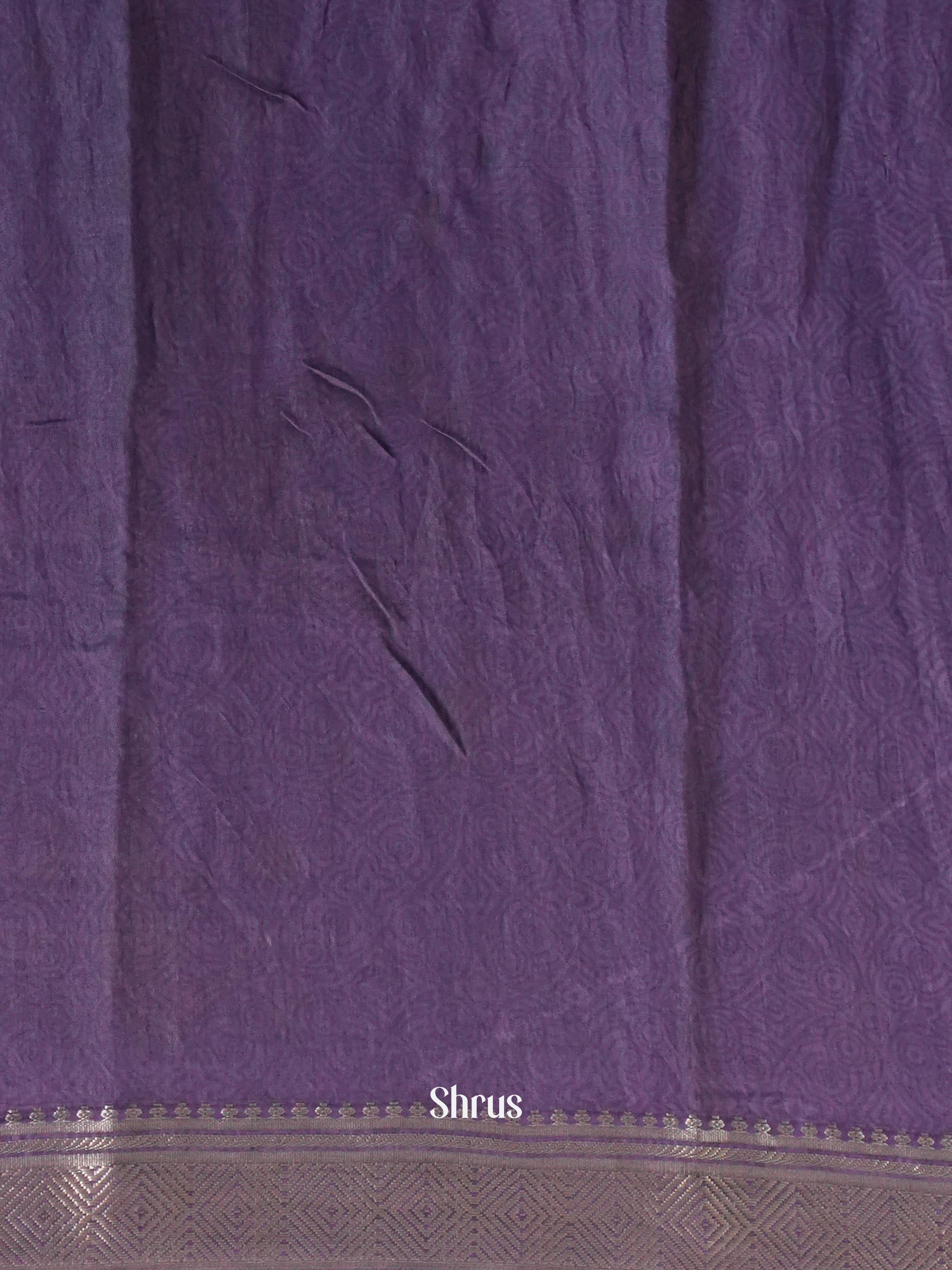 Blue & Purple - Art Modal Saree - Shop on Shrus.com