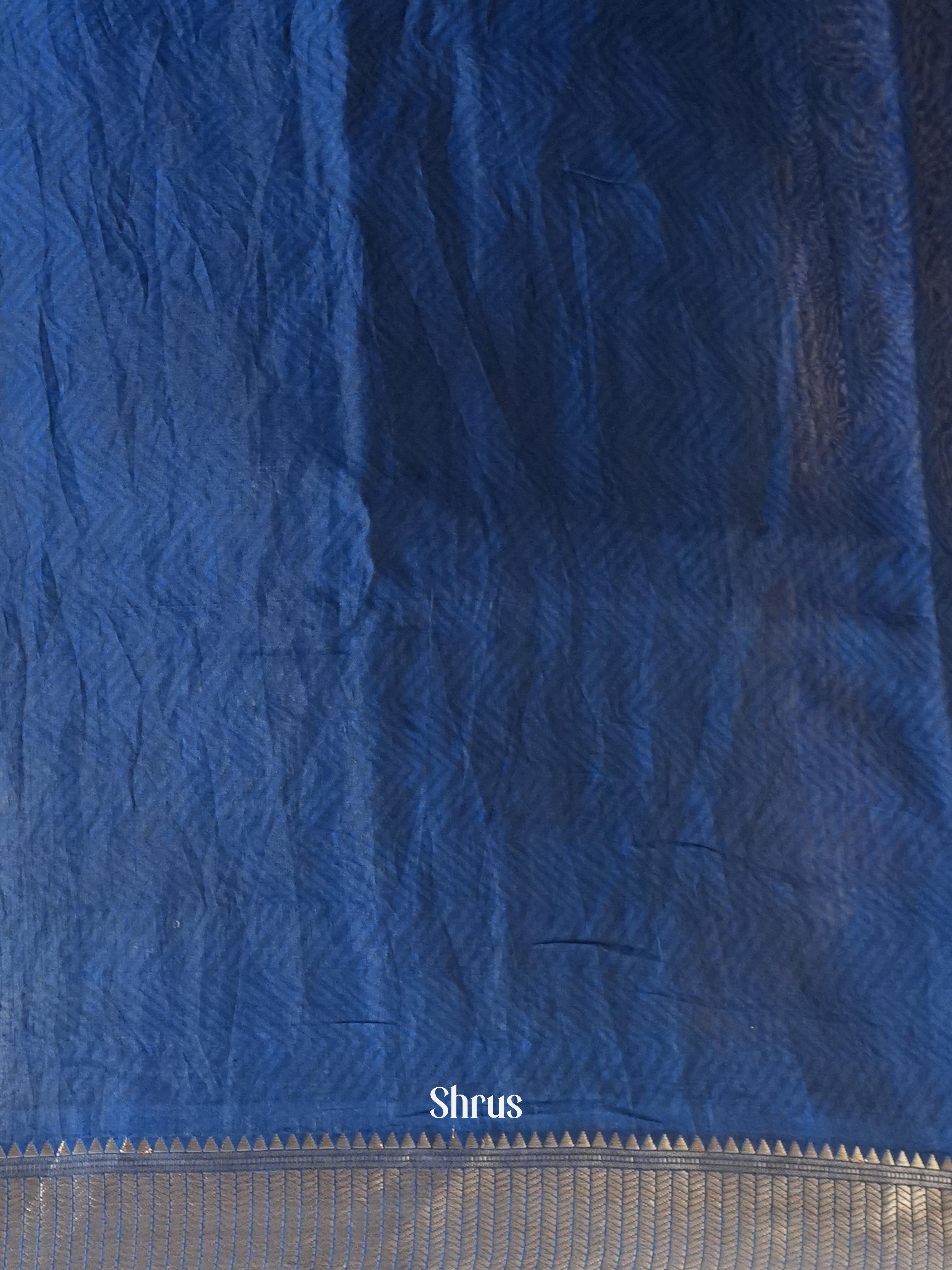Purple & Blue - Art Modal Saree - Shop on Shrus.com