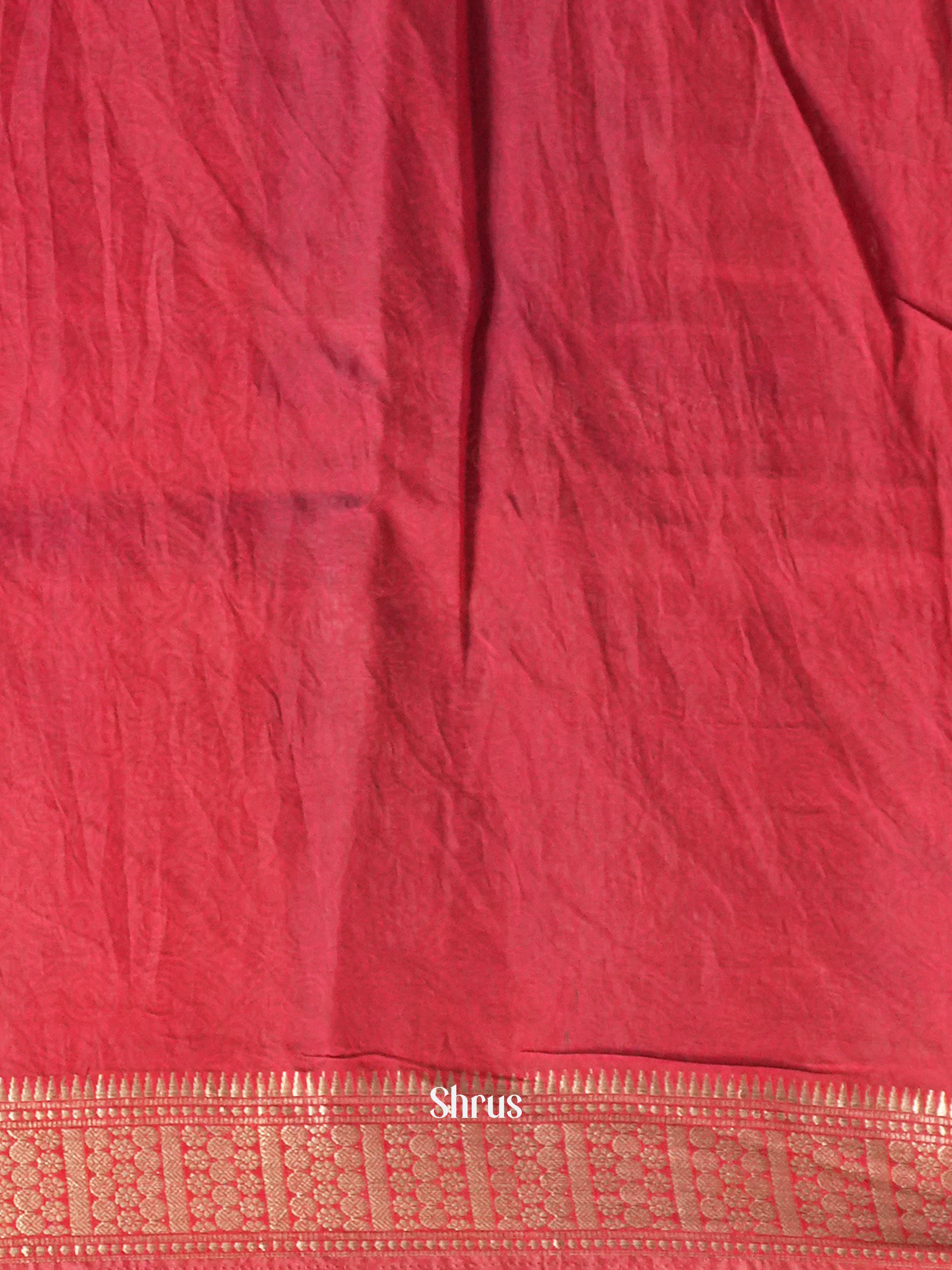 Blue & Red - Art Modal Saree - Shop on Shrus.com