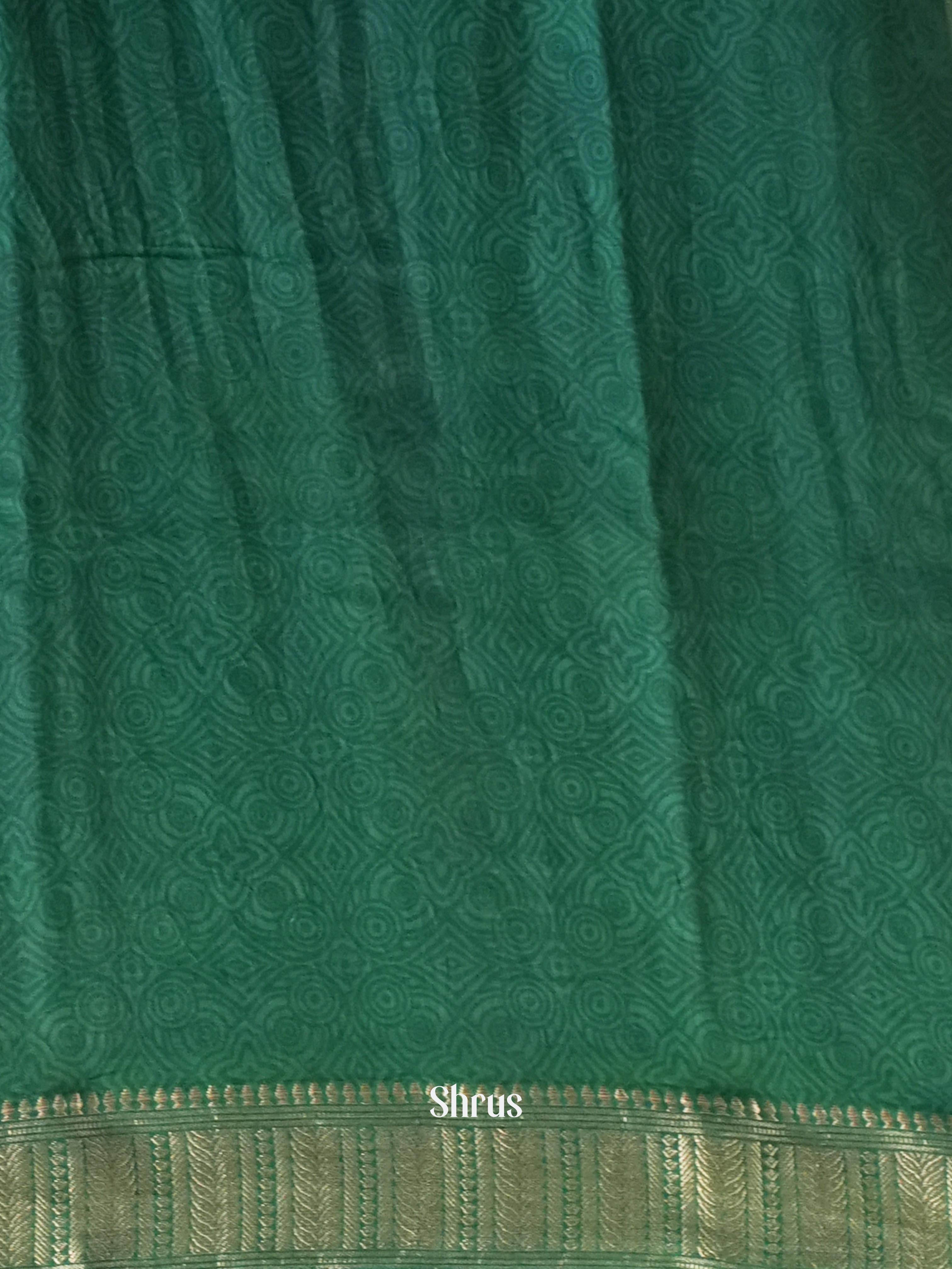 Blue & Green - Art Modal Saree - Shop on Shrus.com