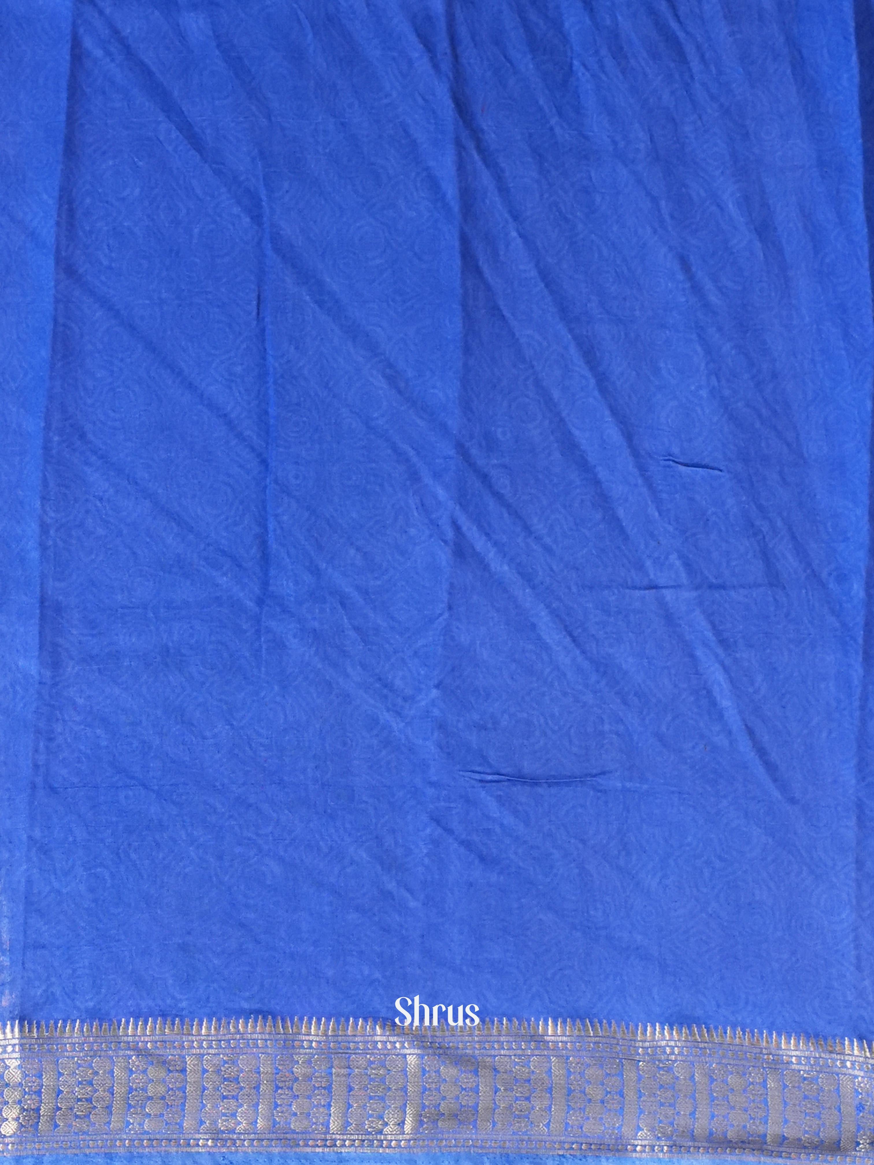 Red & Blue - Art Modal Saree - Shop on Shrus.com