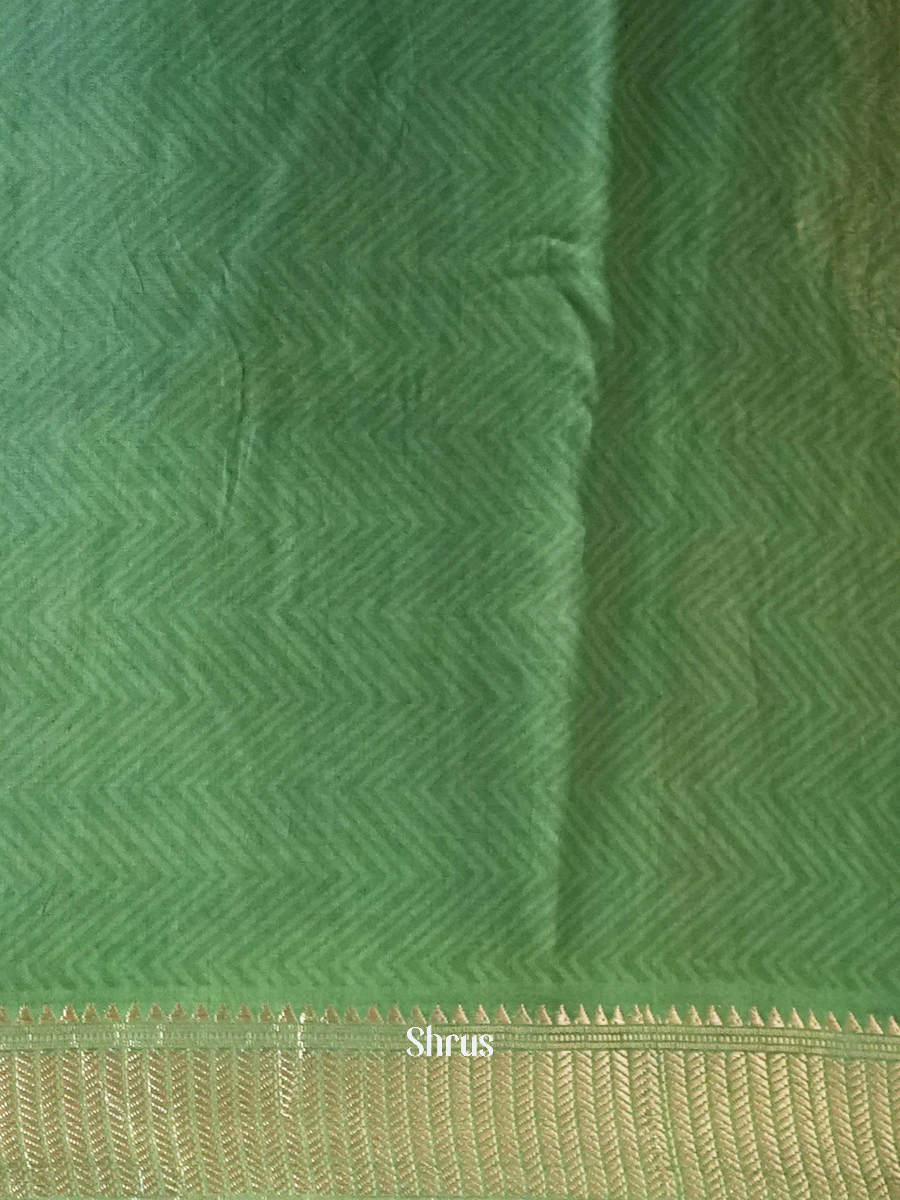 Brown & Green - Art Modal Saree - Shop on Shrus.com