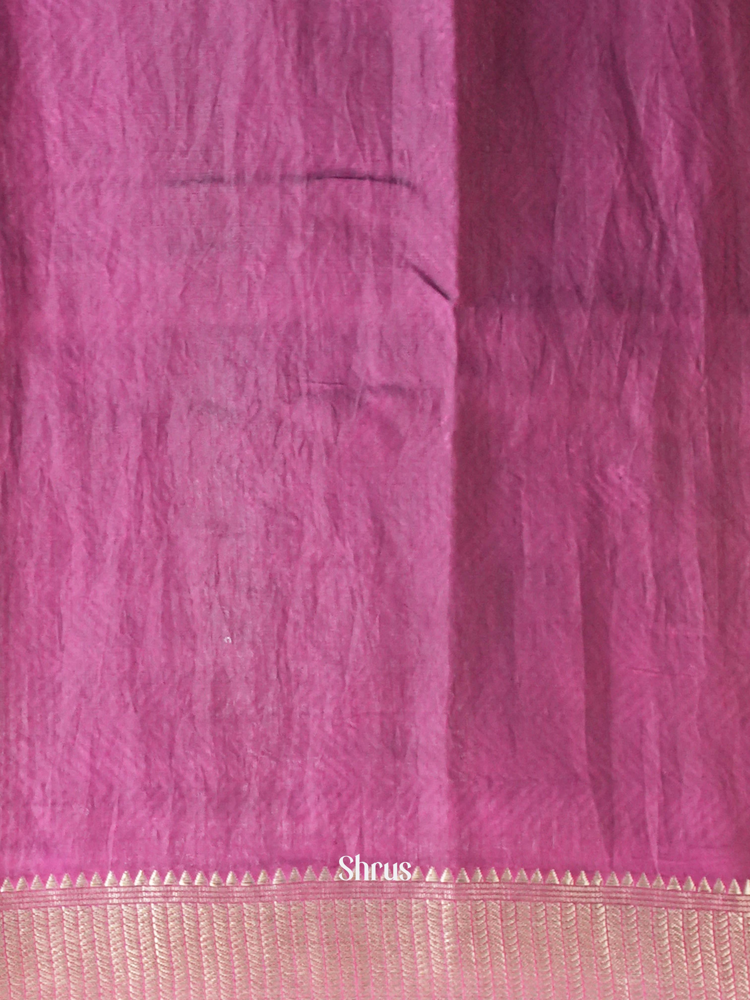 Blue & Pink - Art Modal Saree - Shop on Shrus.com