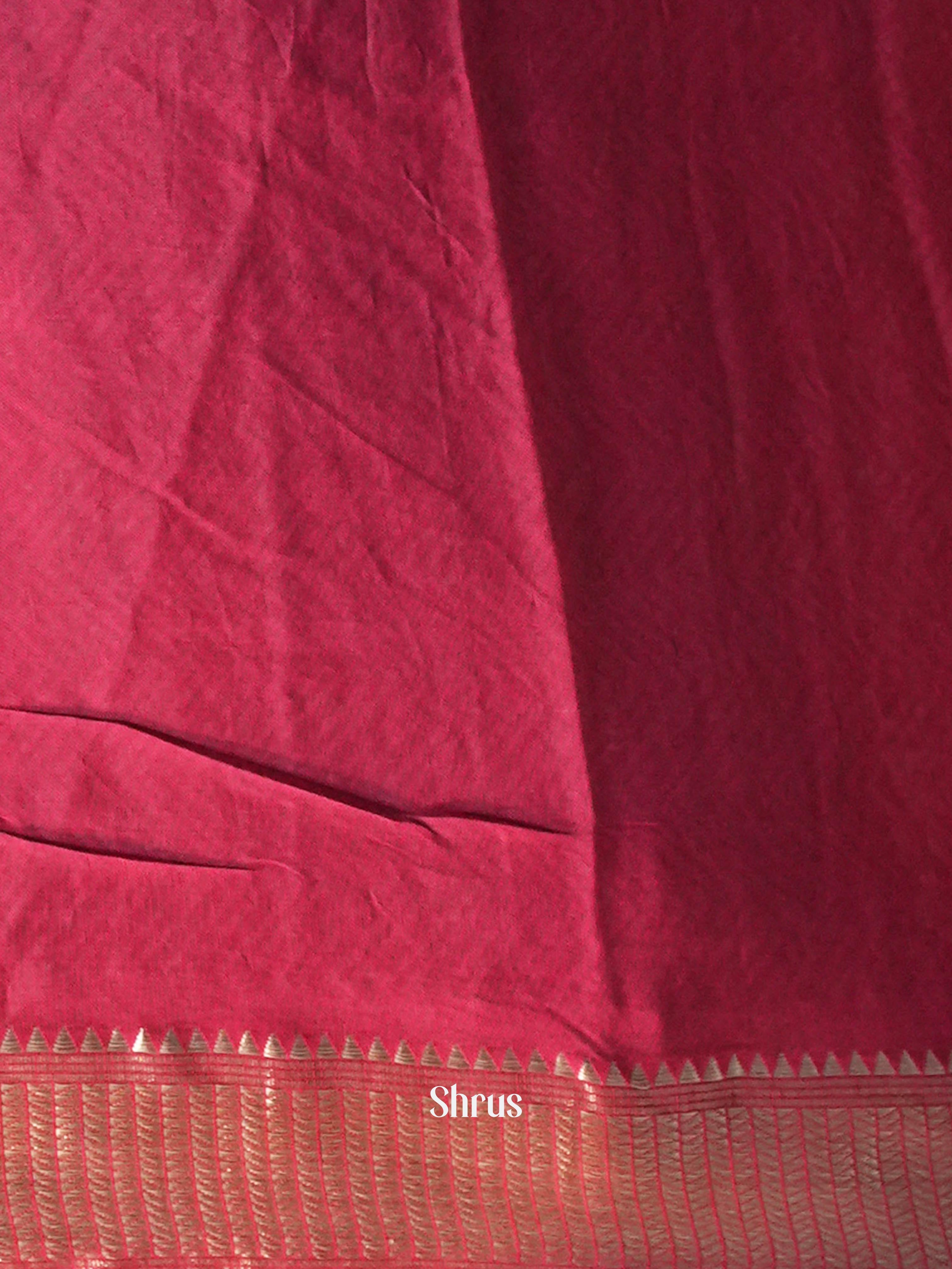 Black & Maroon - Art Modal Saree - Shop on Shrus.com