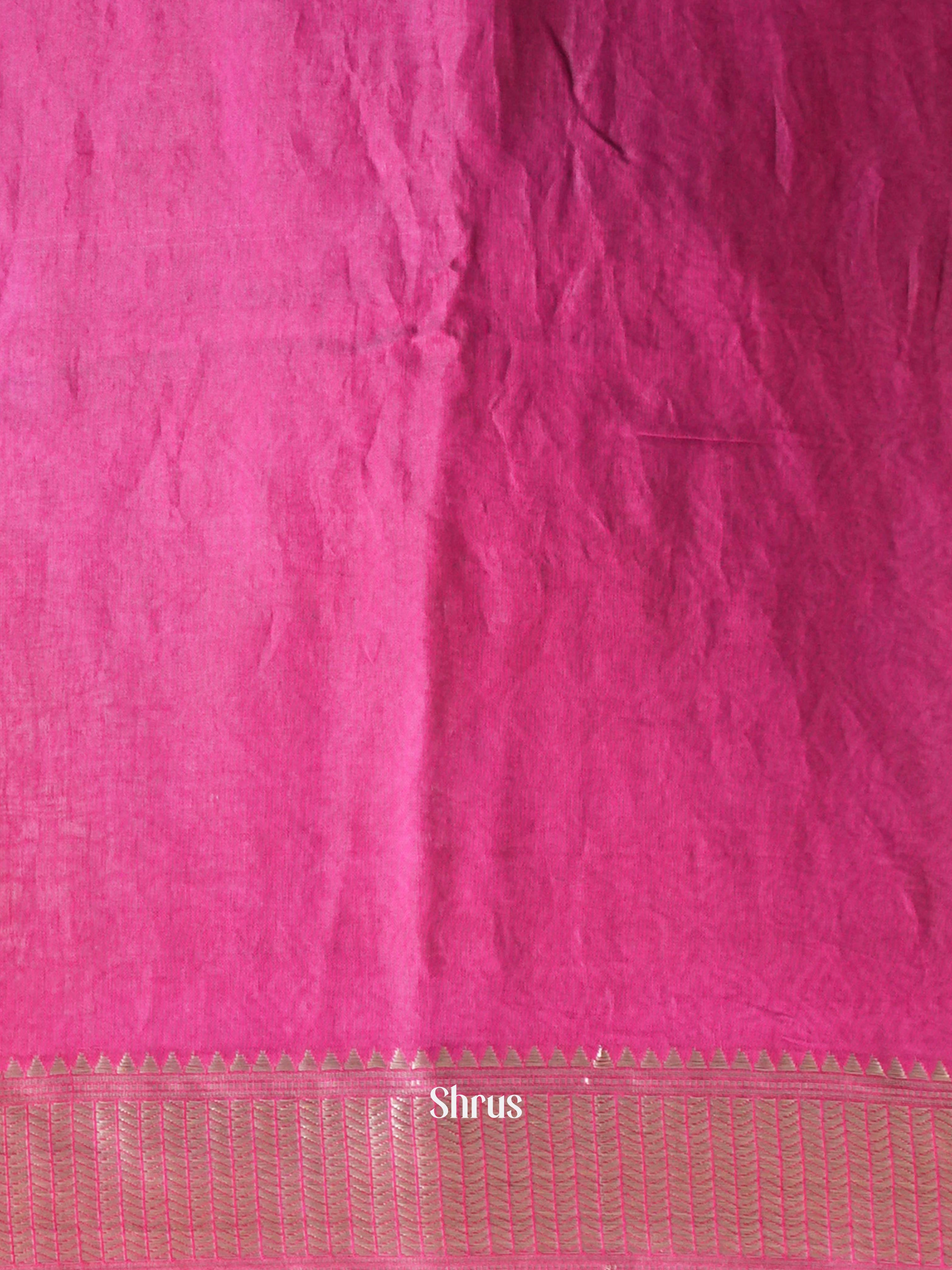Teal & Pink - Art Modal Saree - Shop on Shrus.com