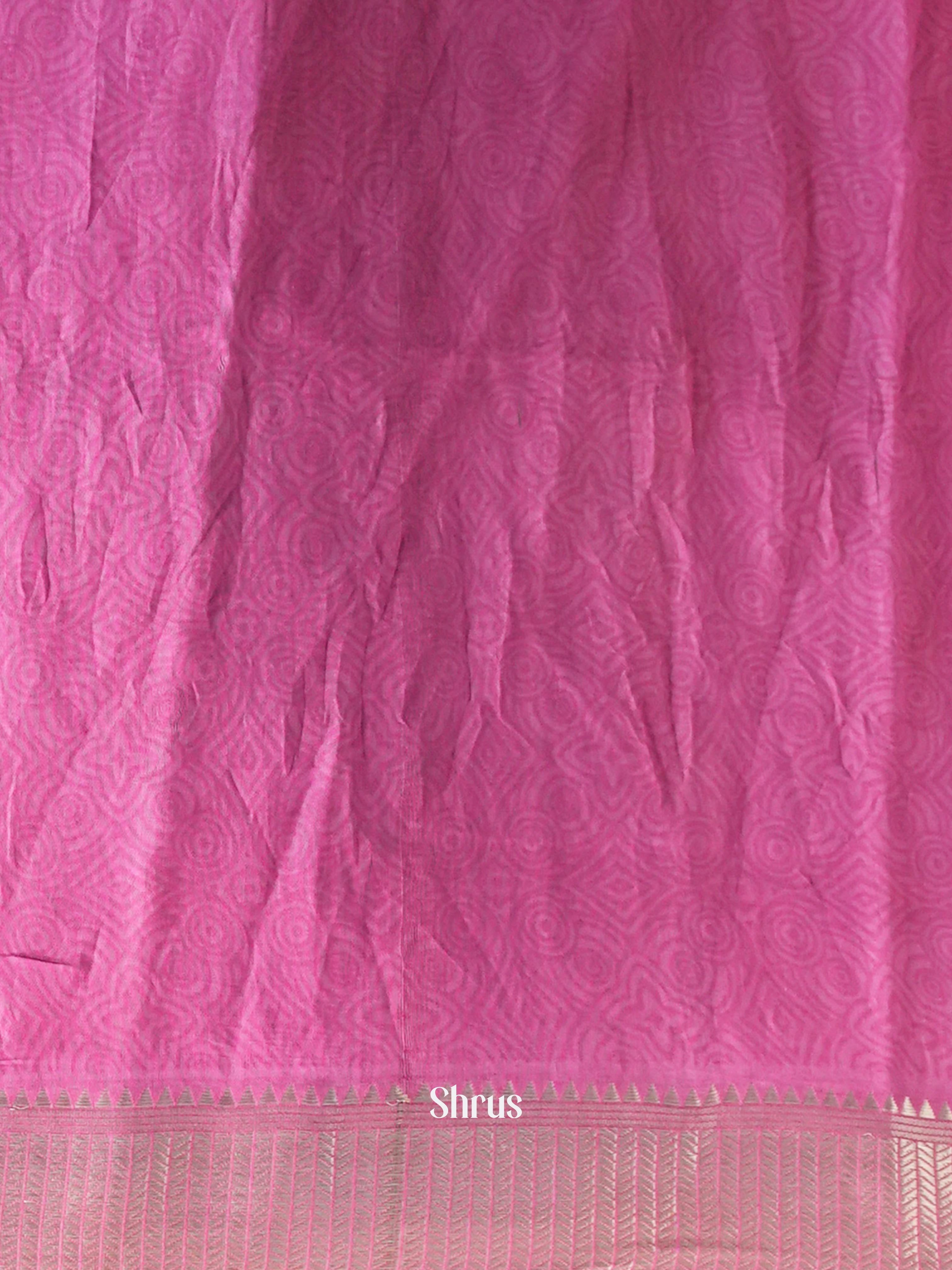 Purple & Pink- Art Modal Saree - Shop on Shrus.com
