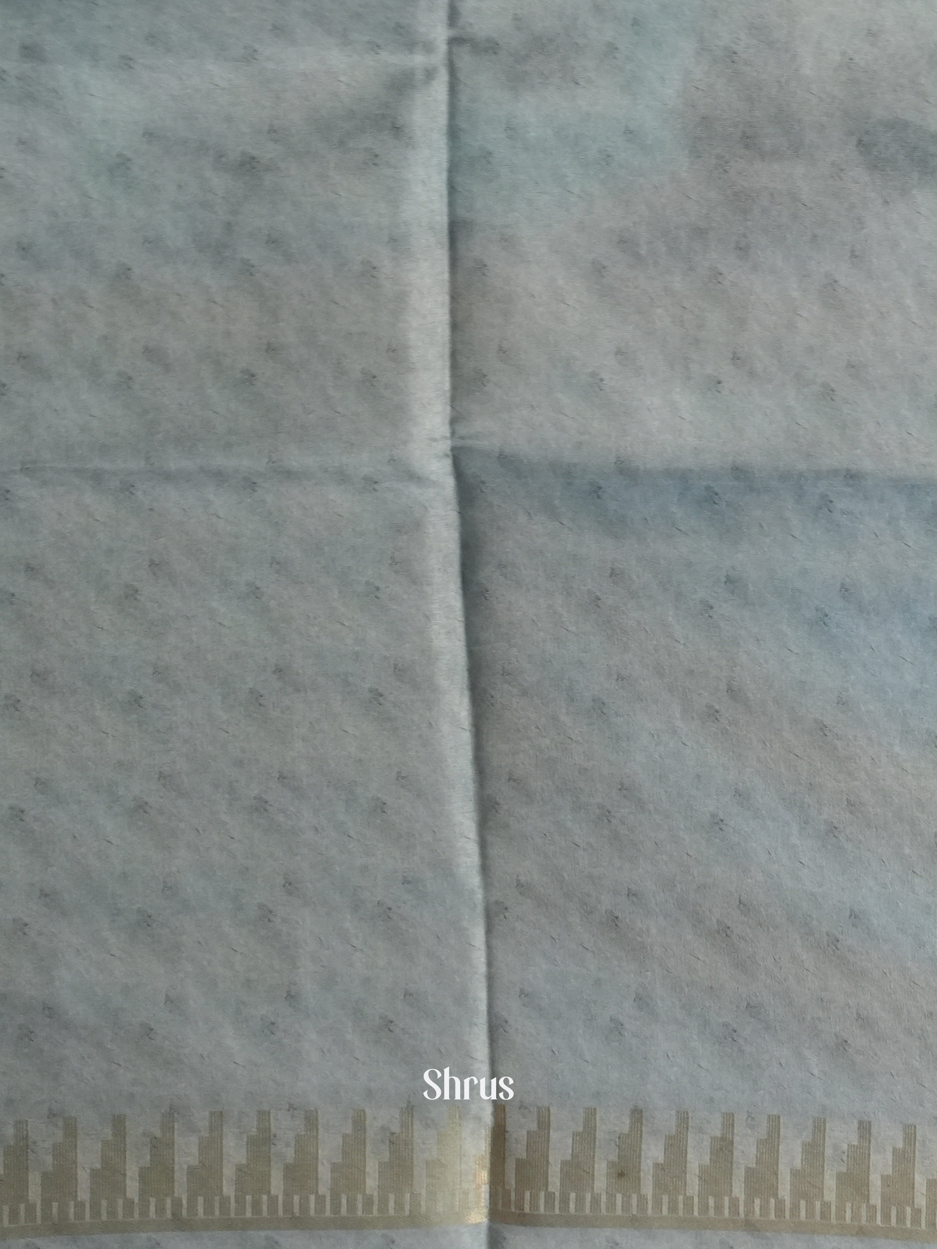 Blue & Grey - Semi Tussar Saree - Shop on Shrus.com