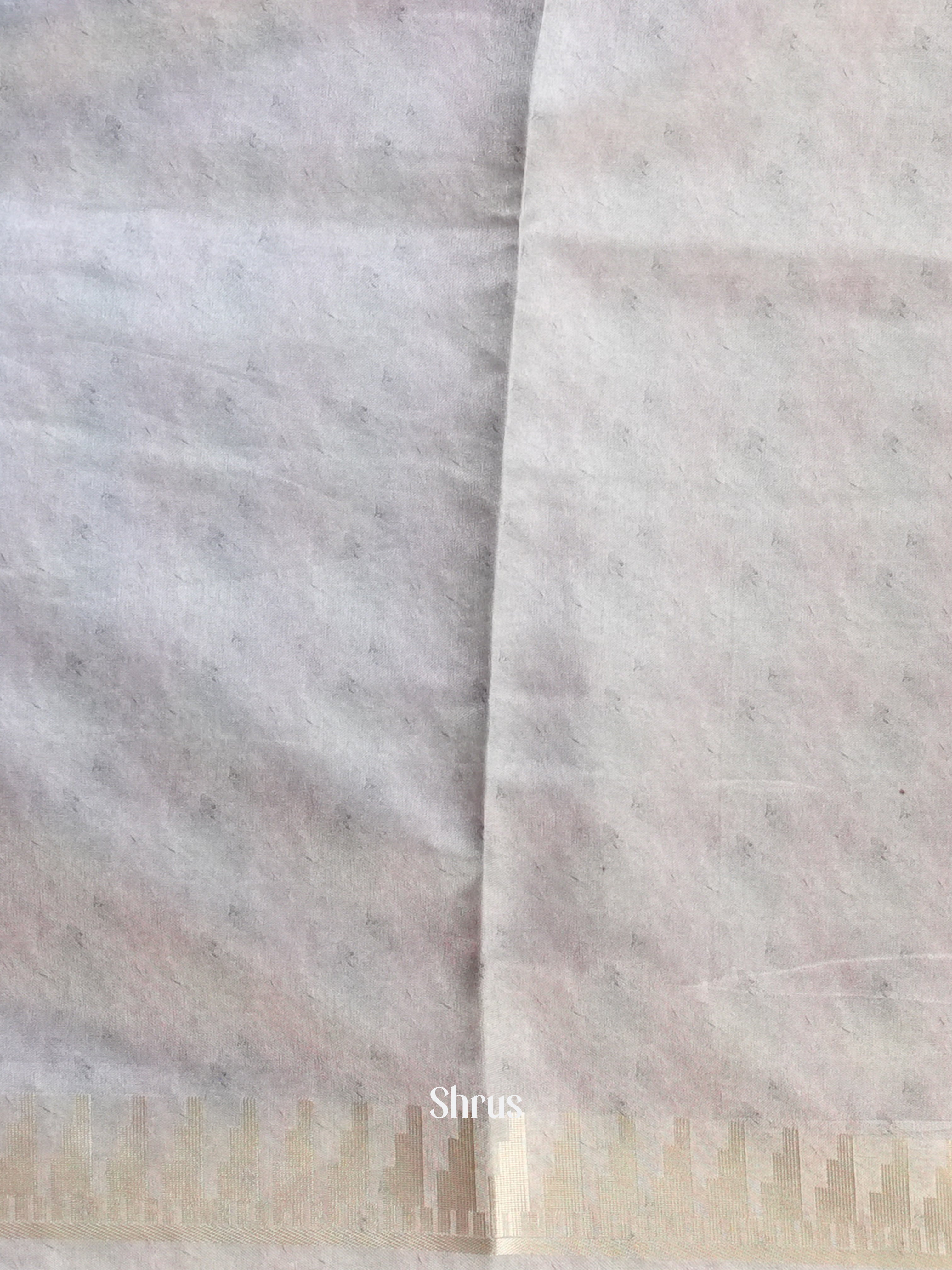 Pink & Grey - Semi Tussar Saree - Shop on Shrus.com