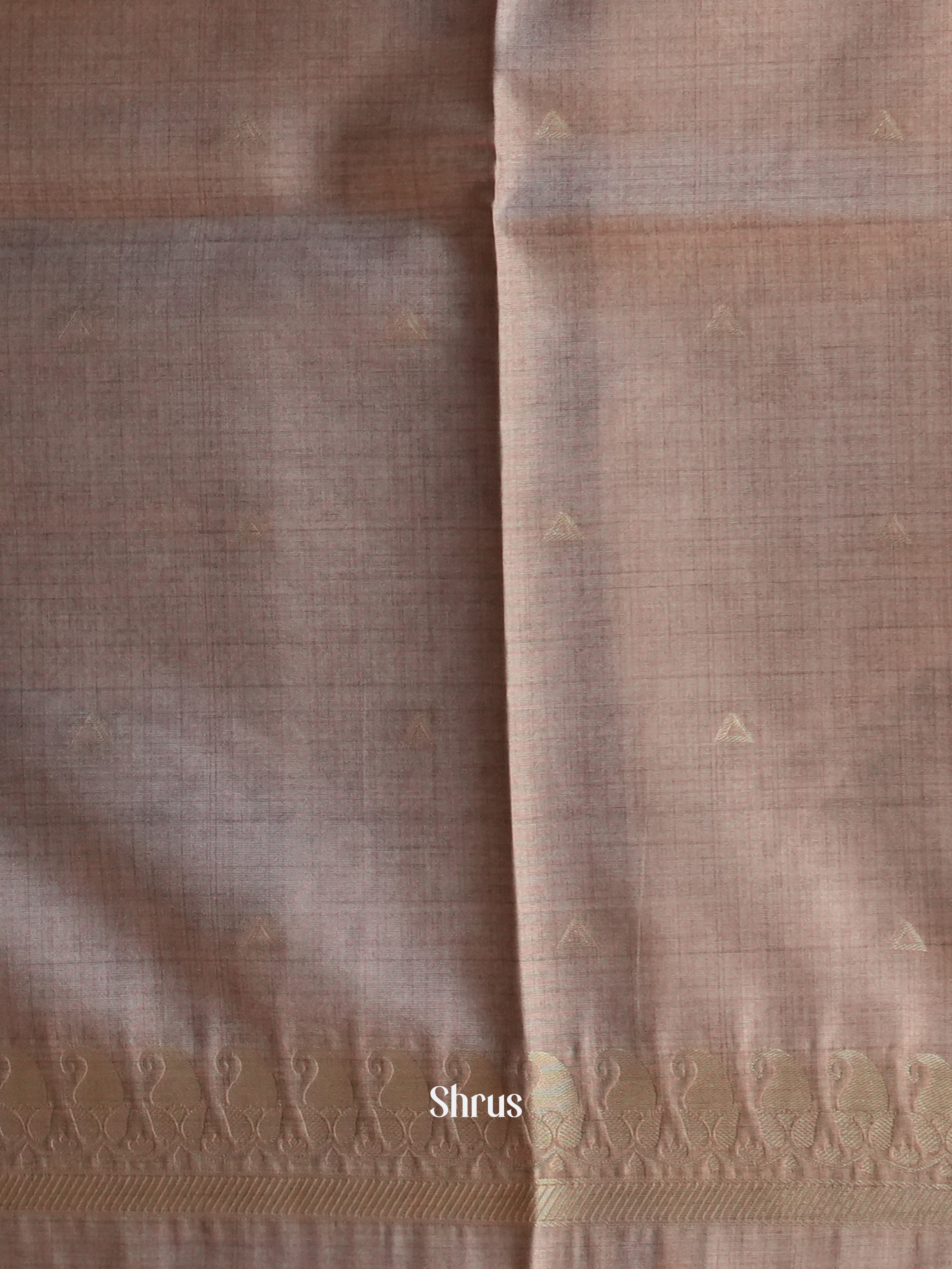 Pastel Grey - Semi Tussar Saree - Shop on Shrus.com