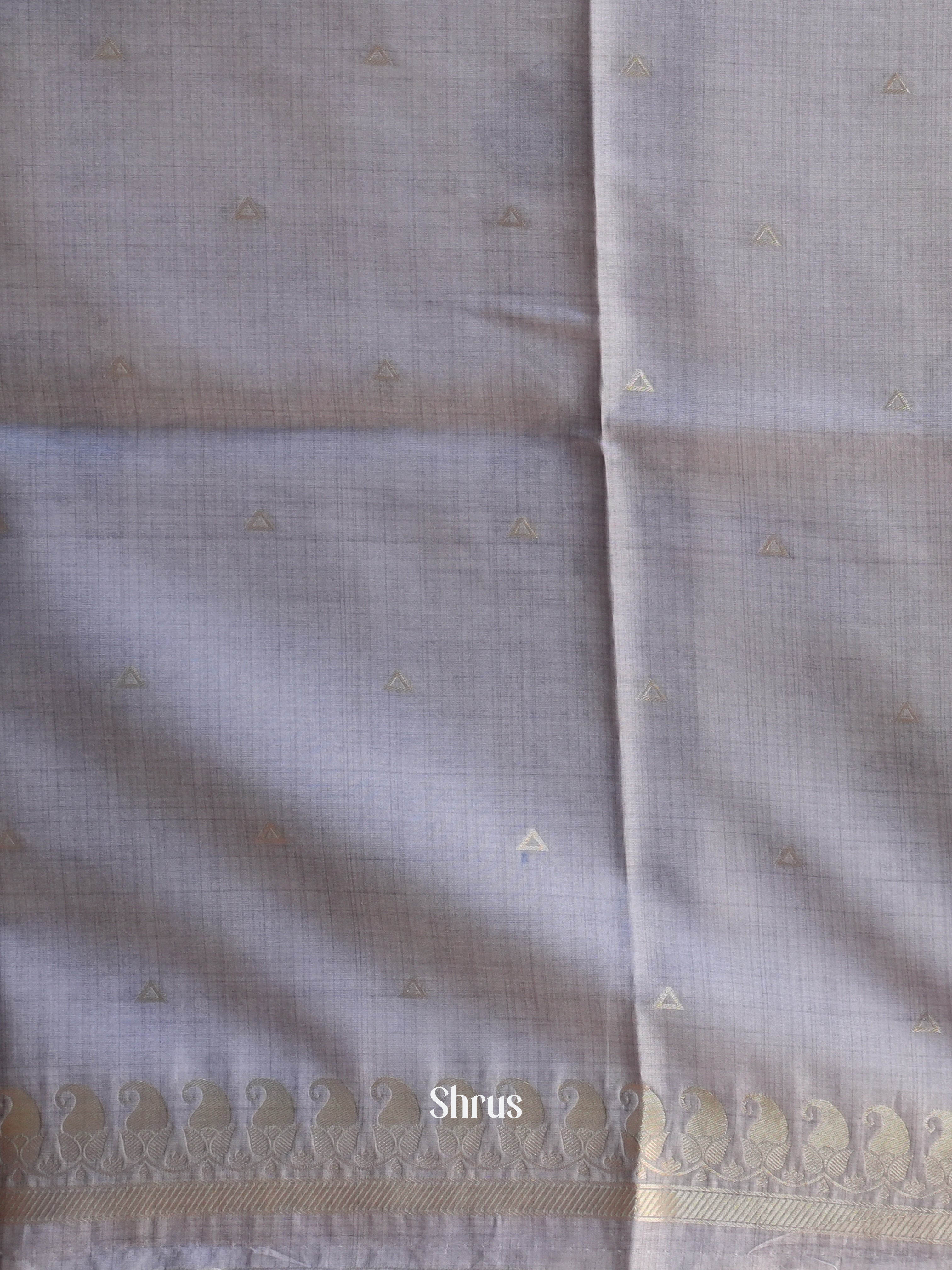 Grey- Semi Tussar Saree - Shop on Shrus.com