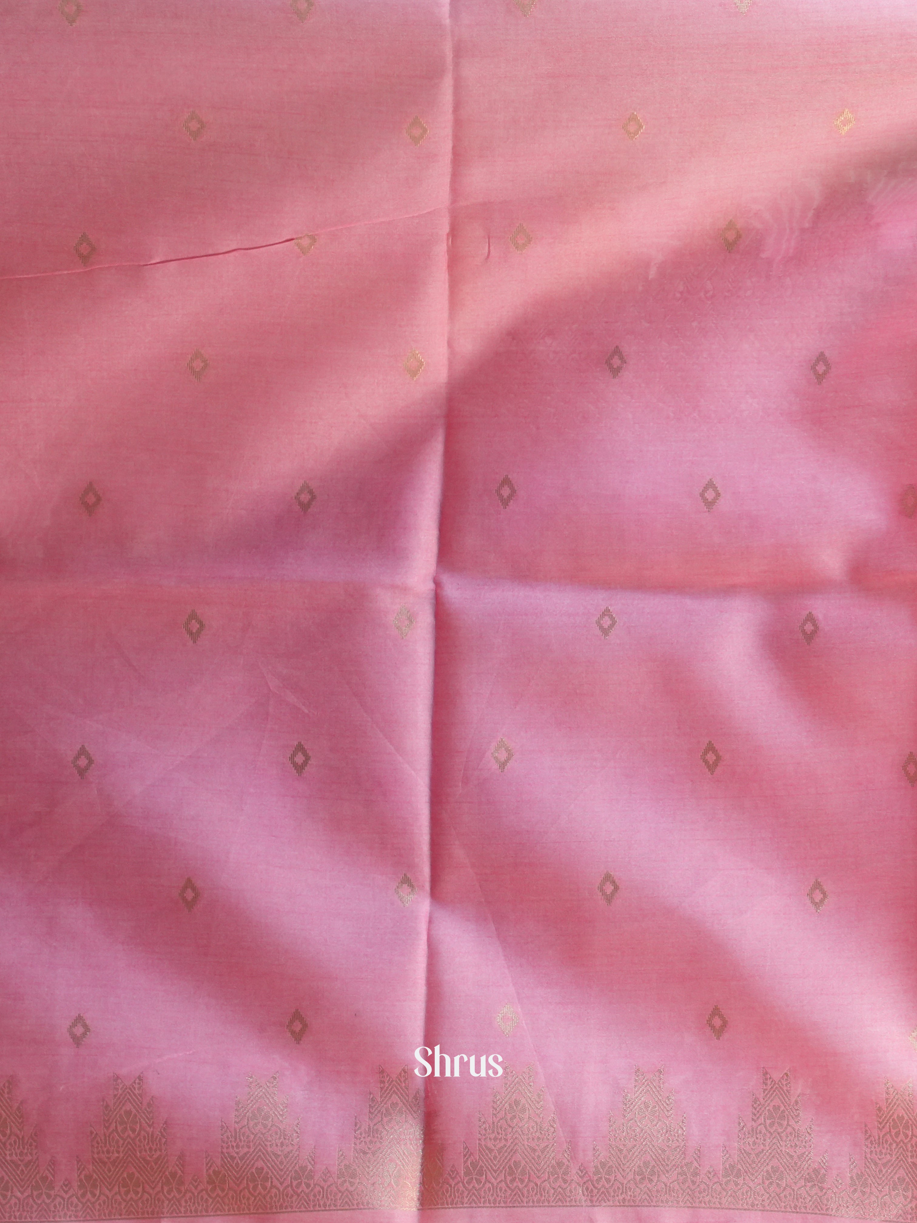 Pastel Green & pink- Semi Tussar Saree - Shop on Shrus.com