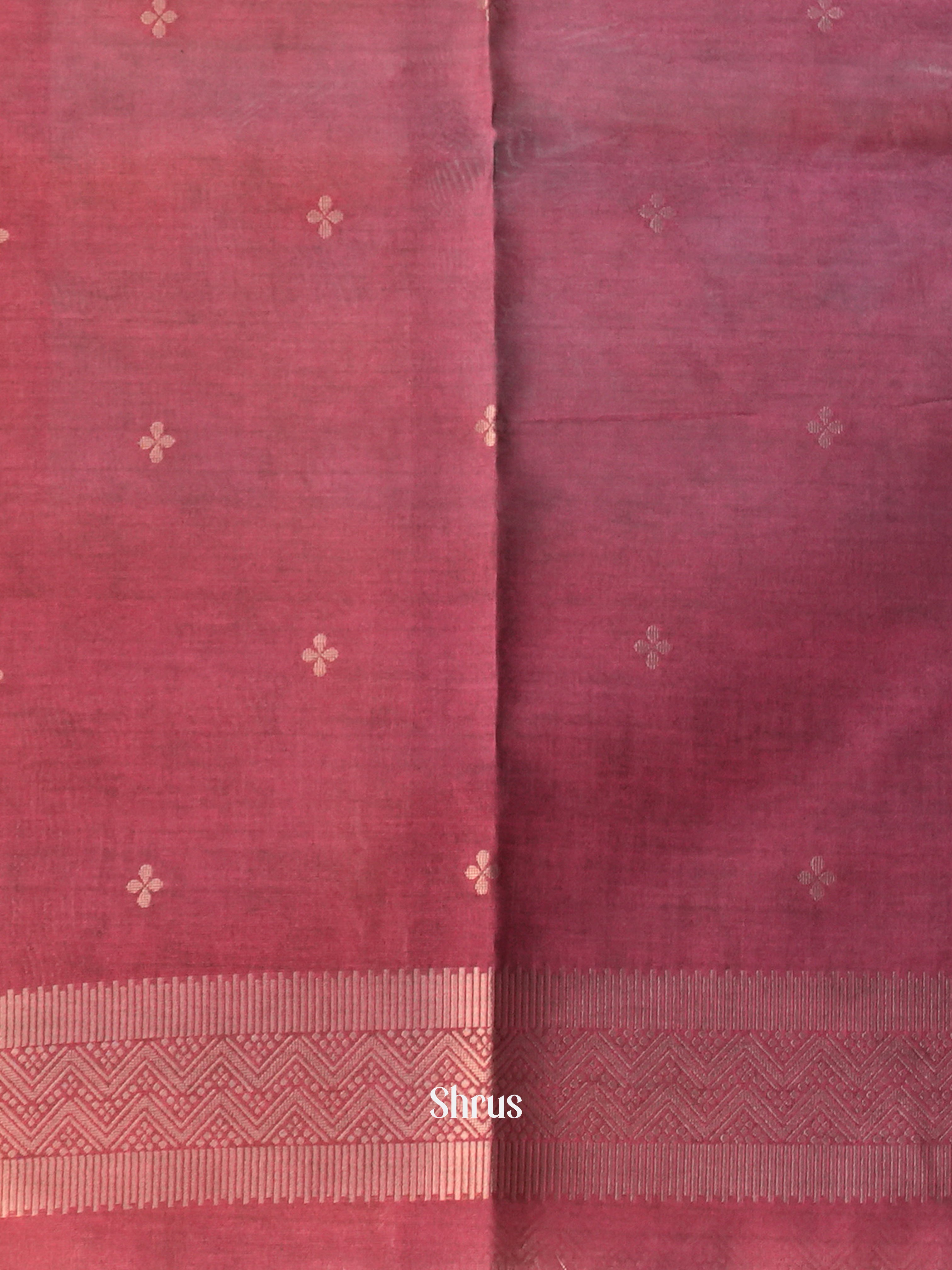 Teal & Red - Semi Tussar Saree - Shop on Shrus.com