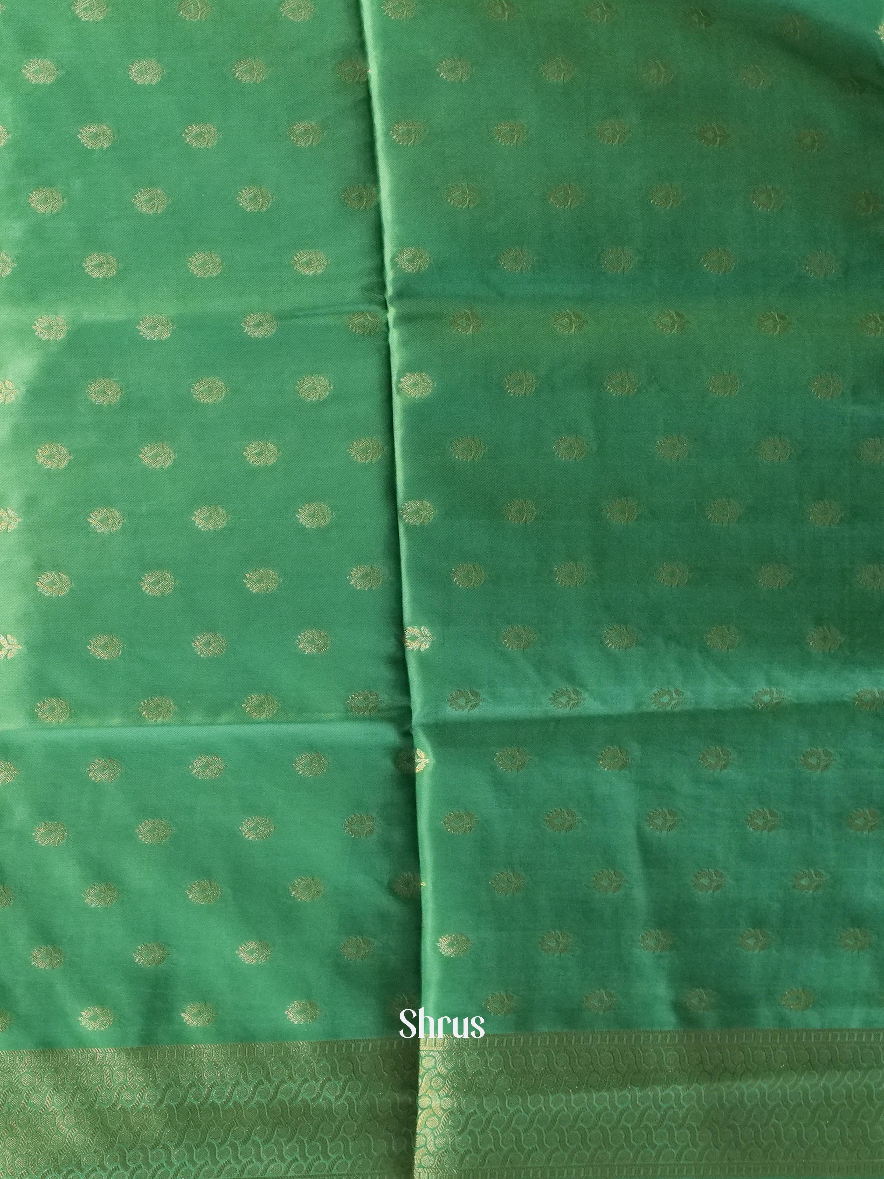 Green - Semi Softsilk Saree - Shop on Shrus.com