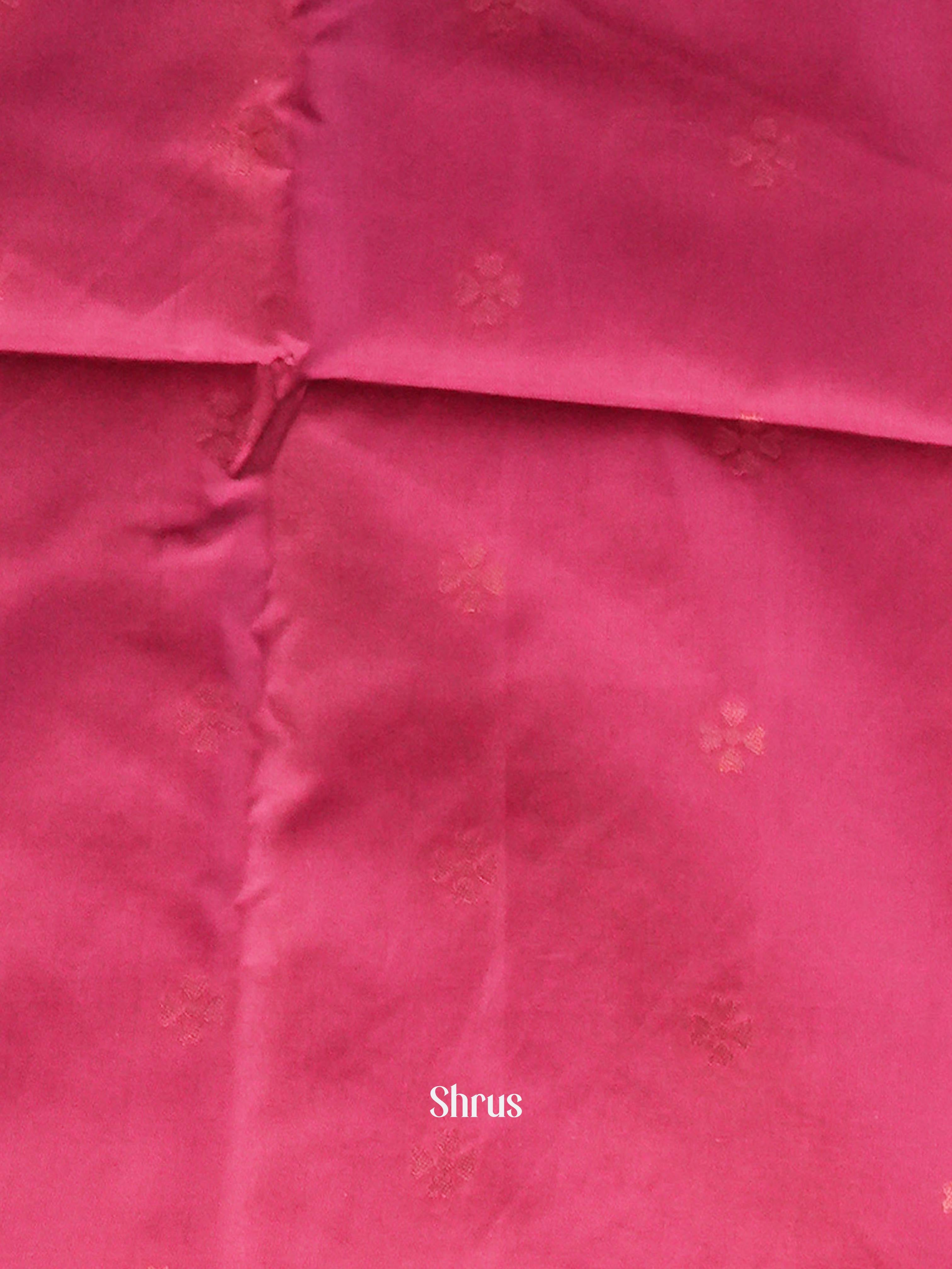 Dark Green & Maroon- Semi Softsilk Saree - Shop on Shrus.com