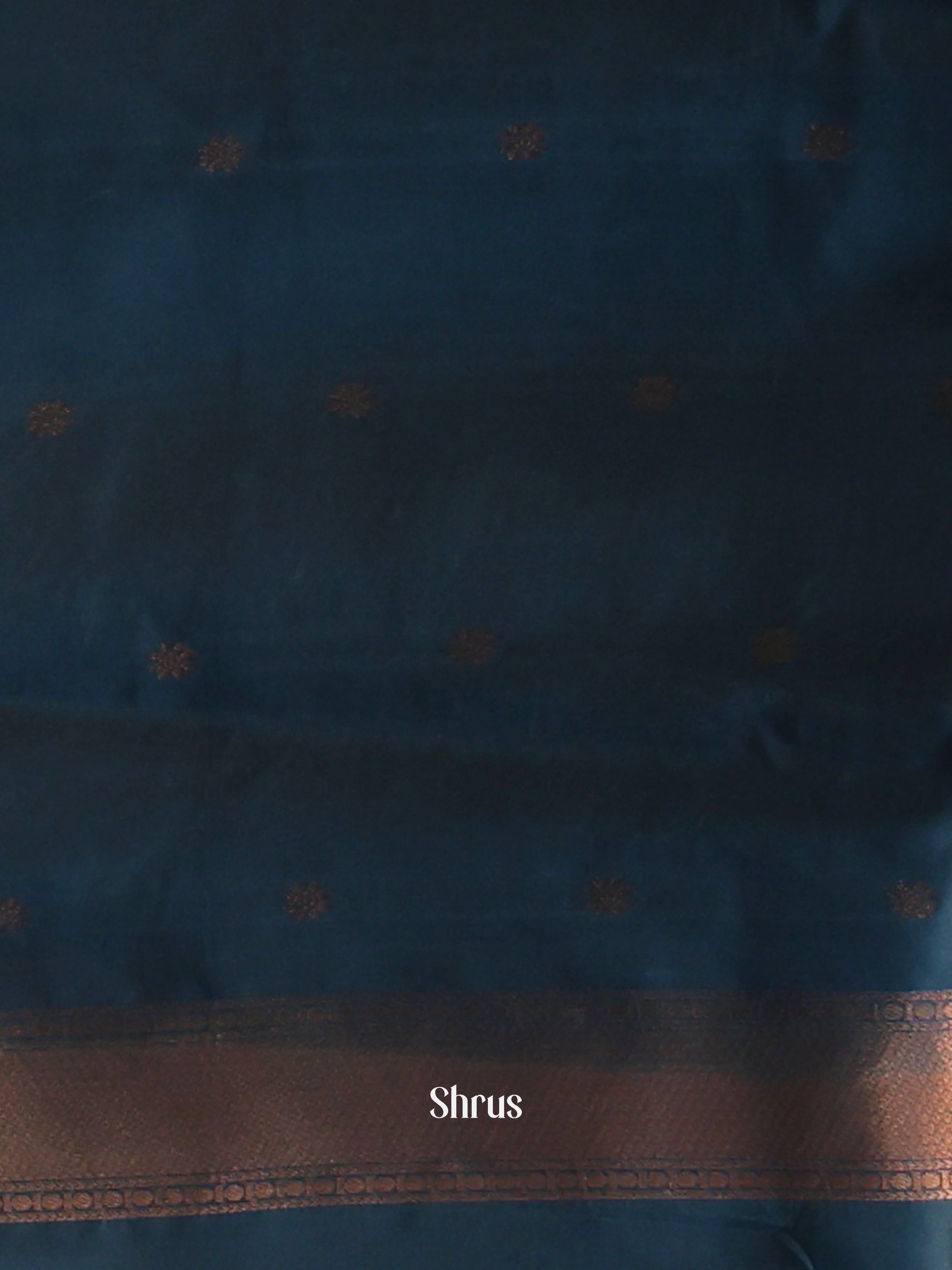 Grey & Blue - Semi Softsilk Saree - Shop on Shrus.com