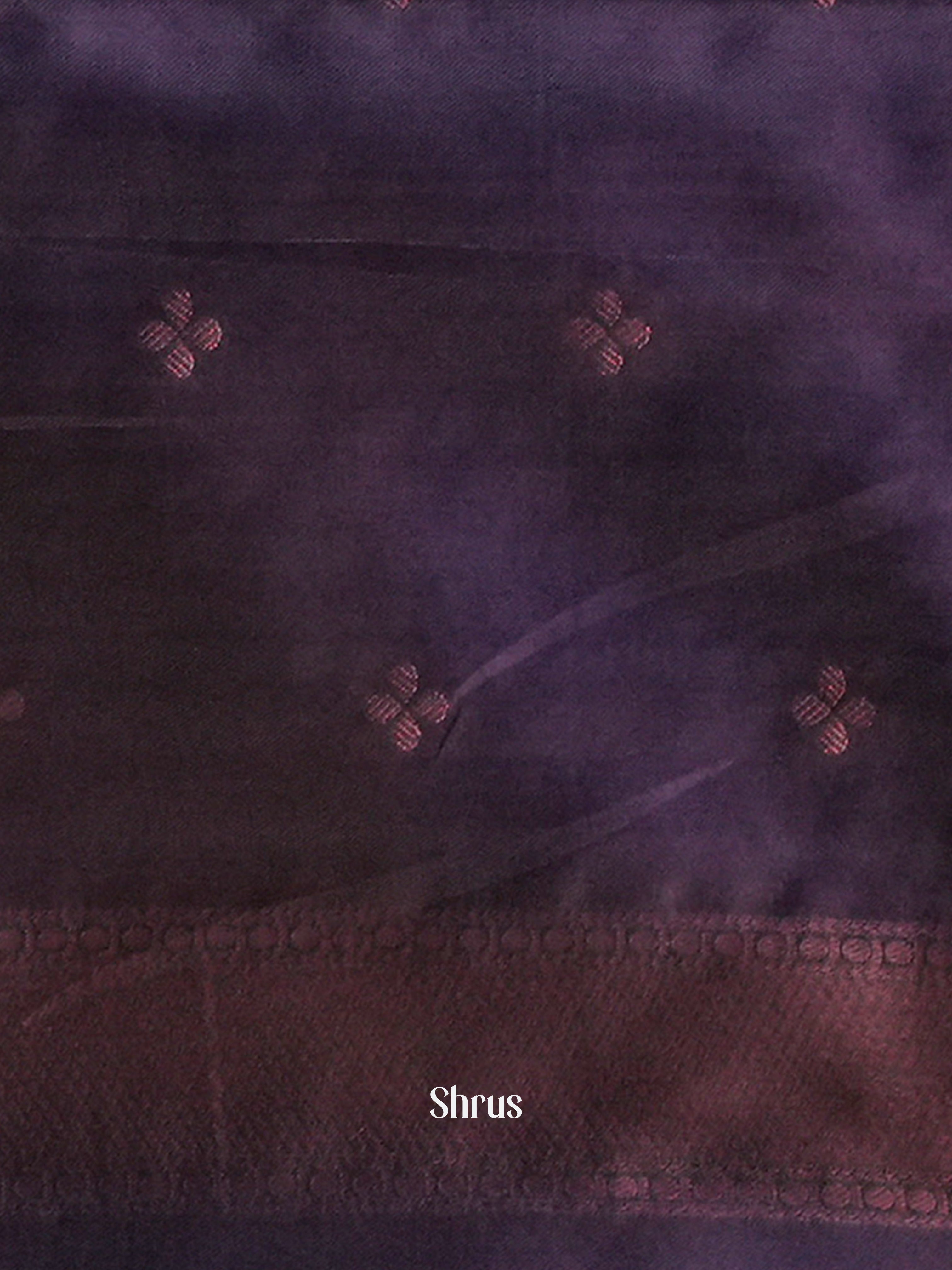 Mustard & Purple - Semi Softsilk Saree - Shop on Shrus.com