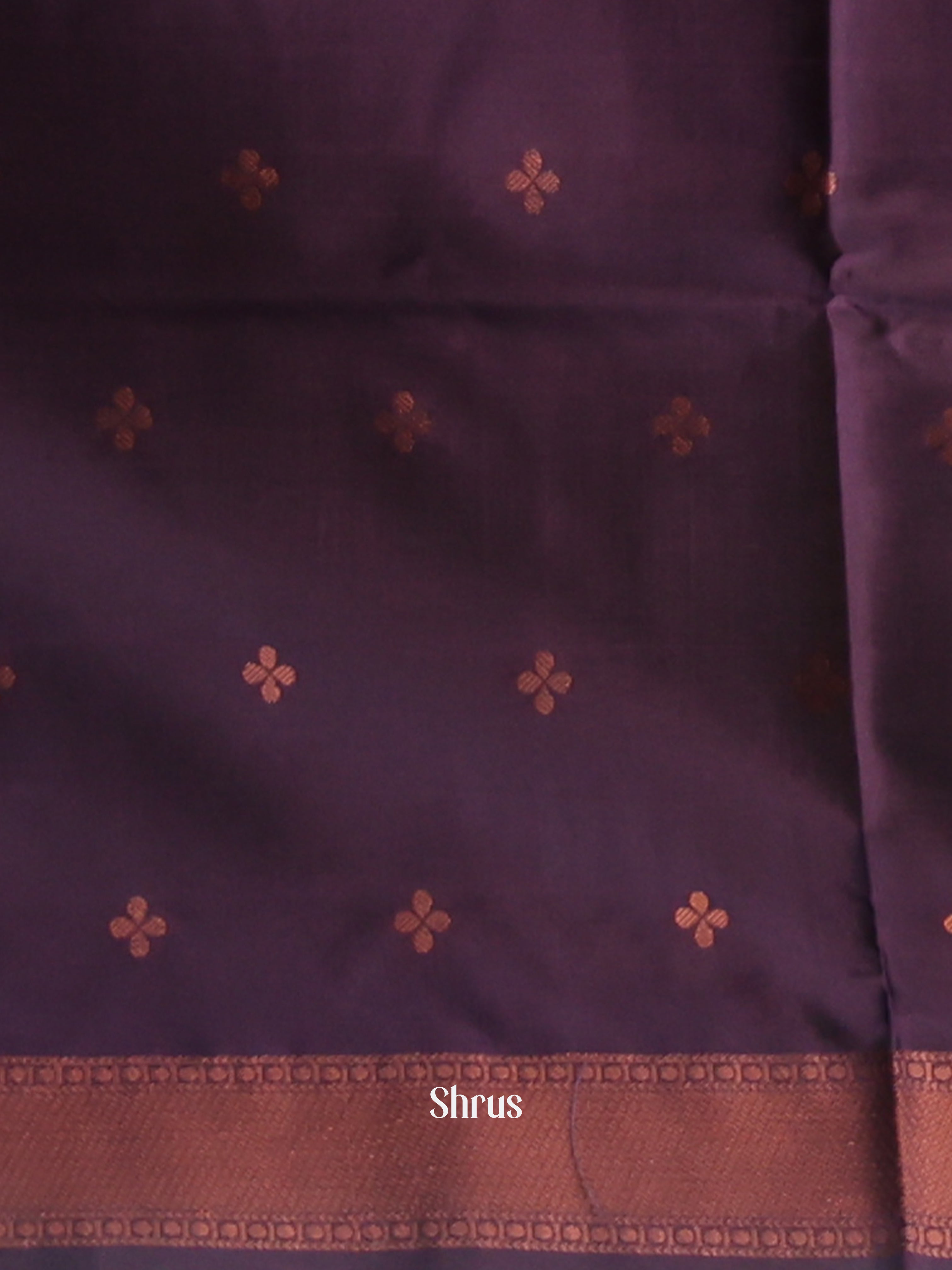 Pastel Green & Purple - Semi Softsilk Saree - Shop on Shrus.com