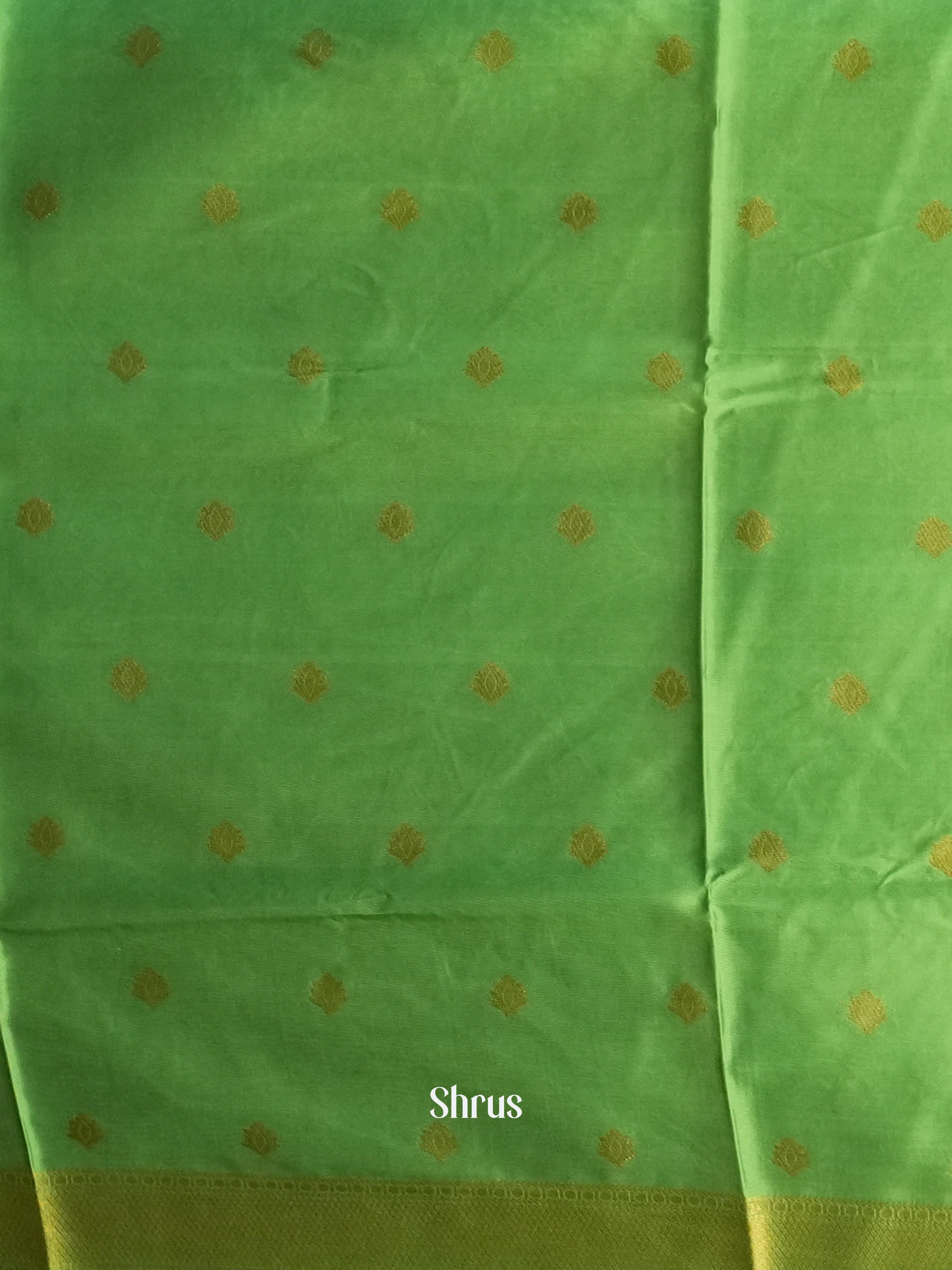 Blue & Green - Semi Softsilk Saree - Shop on Shrus.com