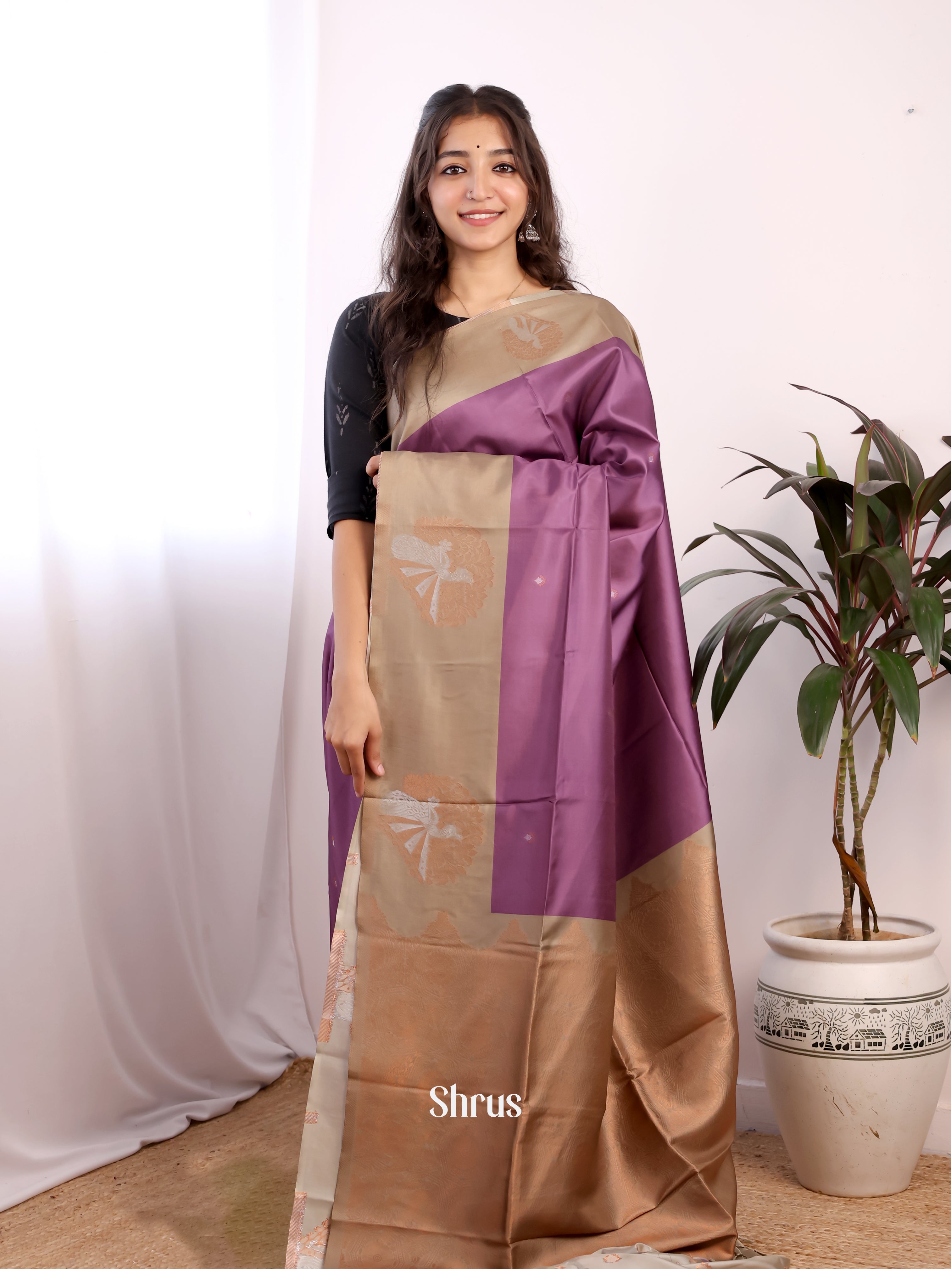 CIS10079 - Semi Softsilk Saree - Shop on Shrus.com