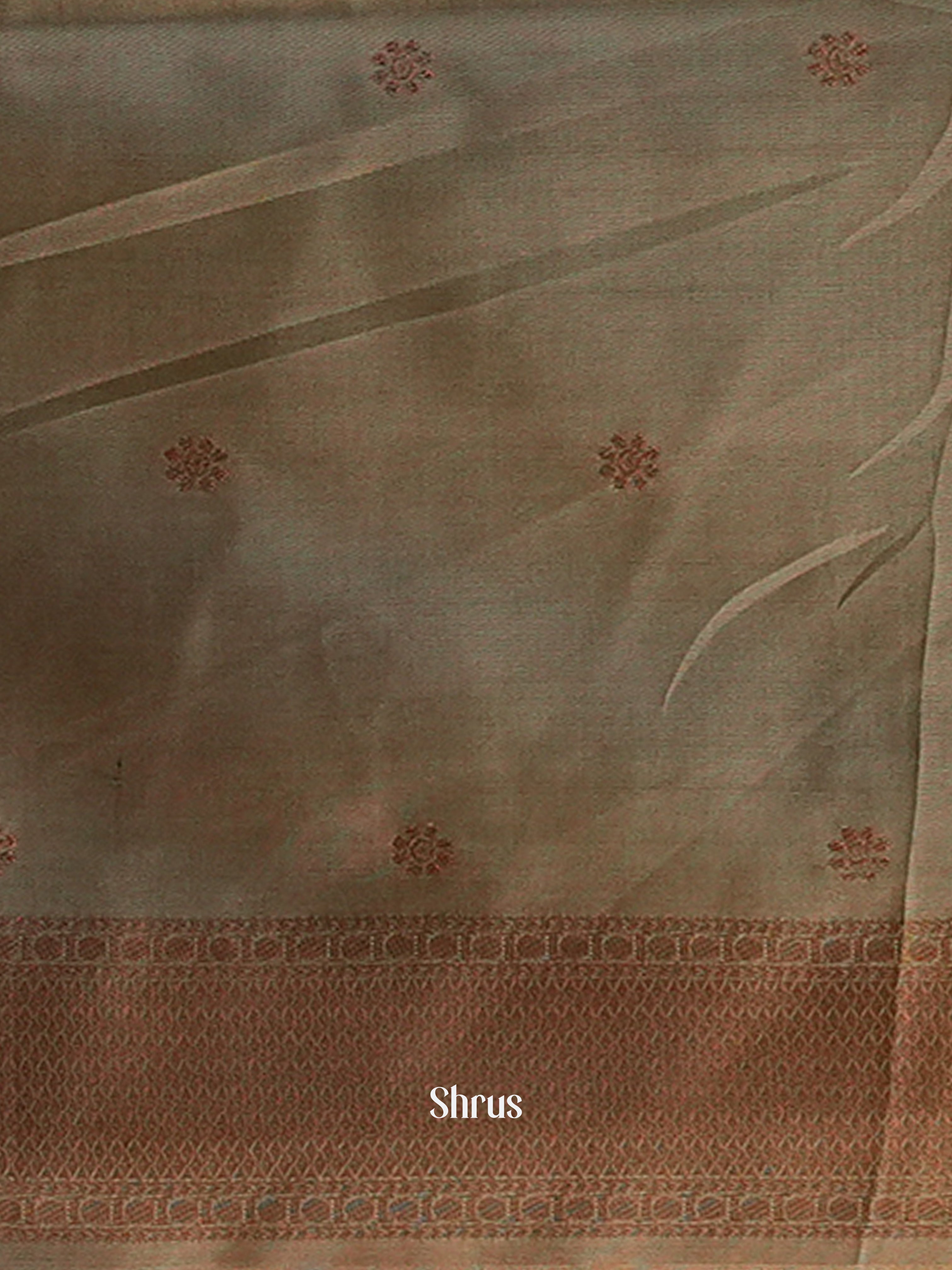Purple & Grey - Semi Softsilk Saree - Shop on Shrus.com