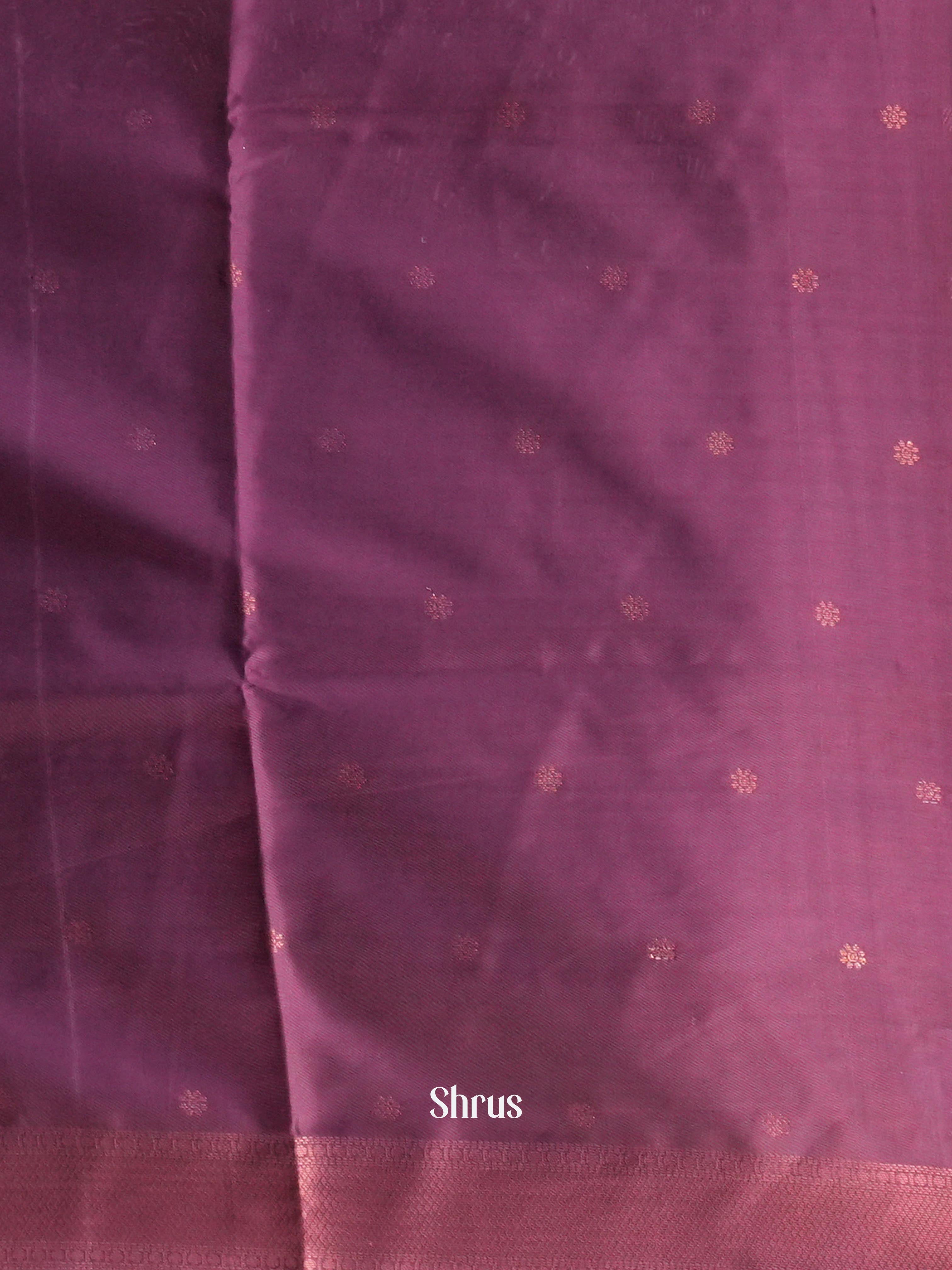 Pastel Green & Purple - Semi Softsilk Saree - Shop on Shrus.com