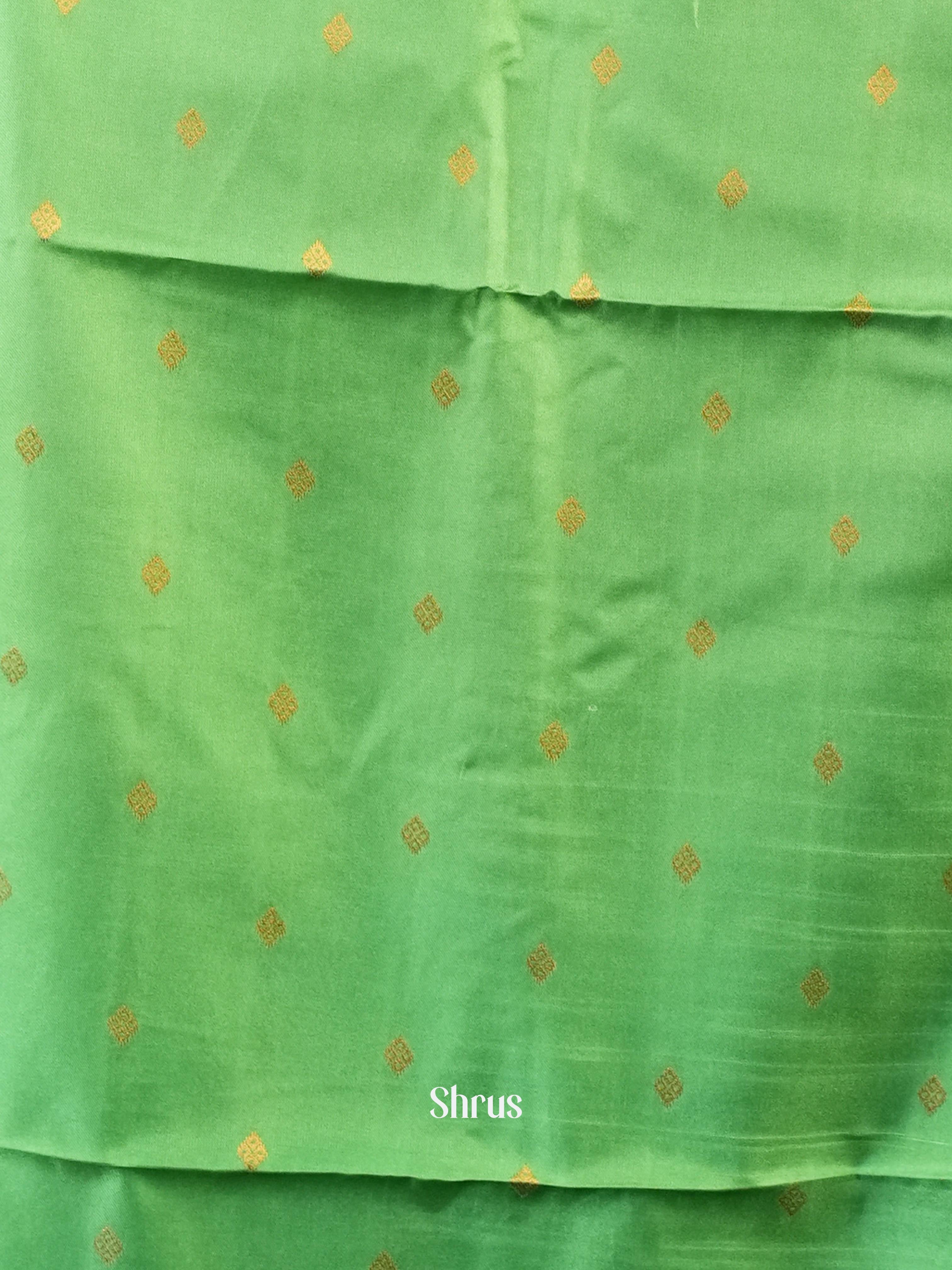 Blue & Green- Semi Softsilk Saree - Shop on Shrus.com