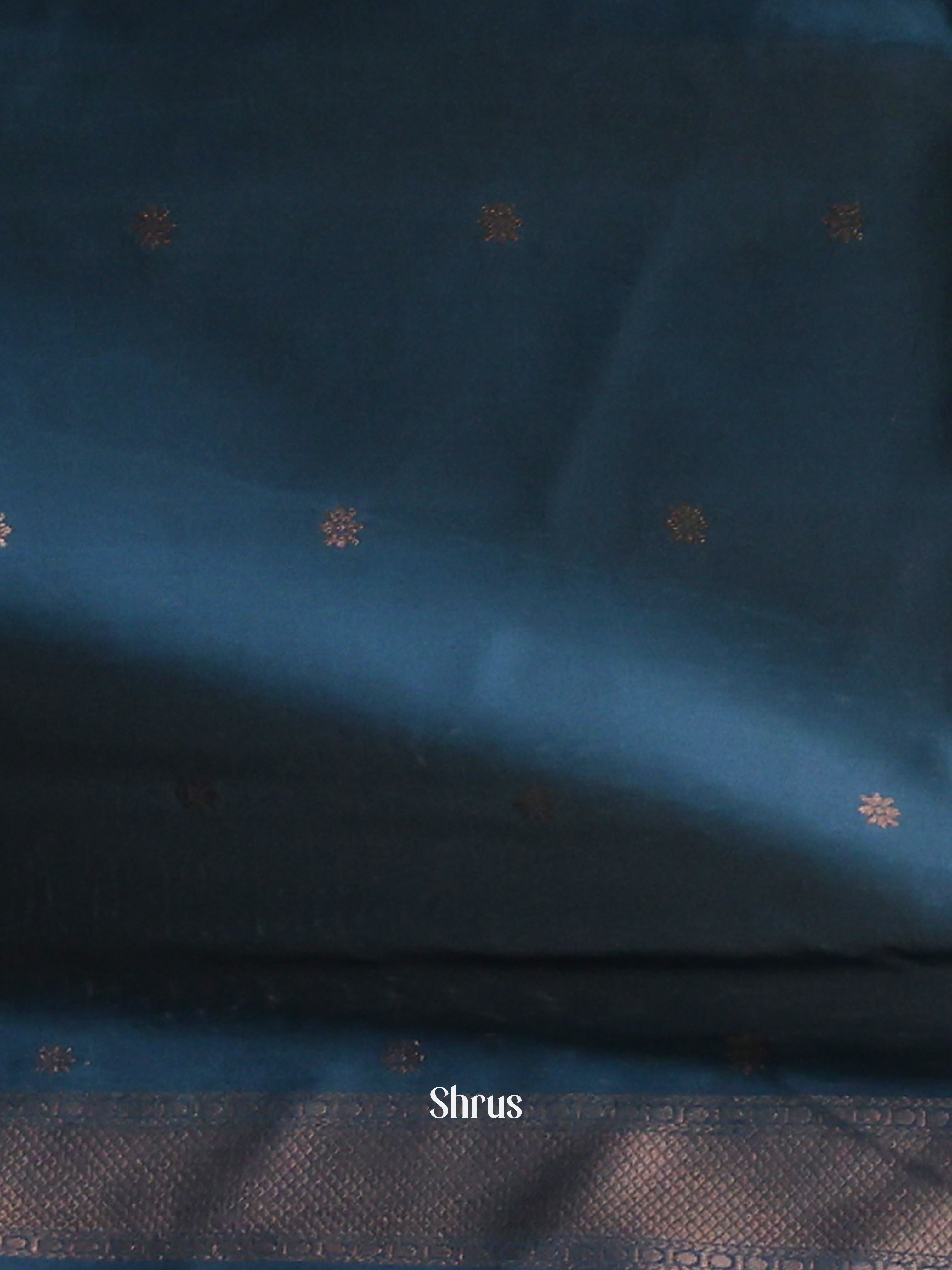 Grey & Blue - Semi Softsilk Saree - Shop on Shrus.com
