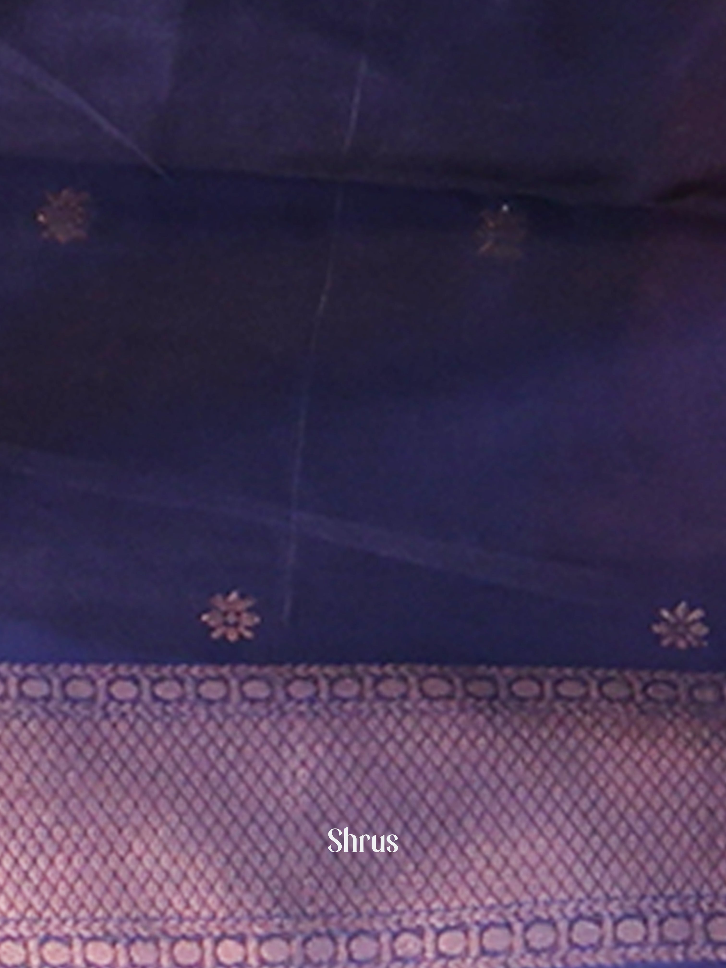 Peach & Blue- Semi Softsilk Saree - Shop on Shrus.com