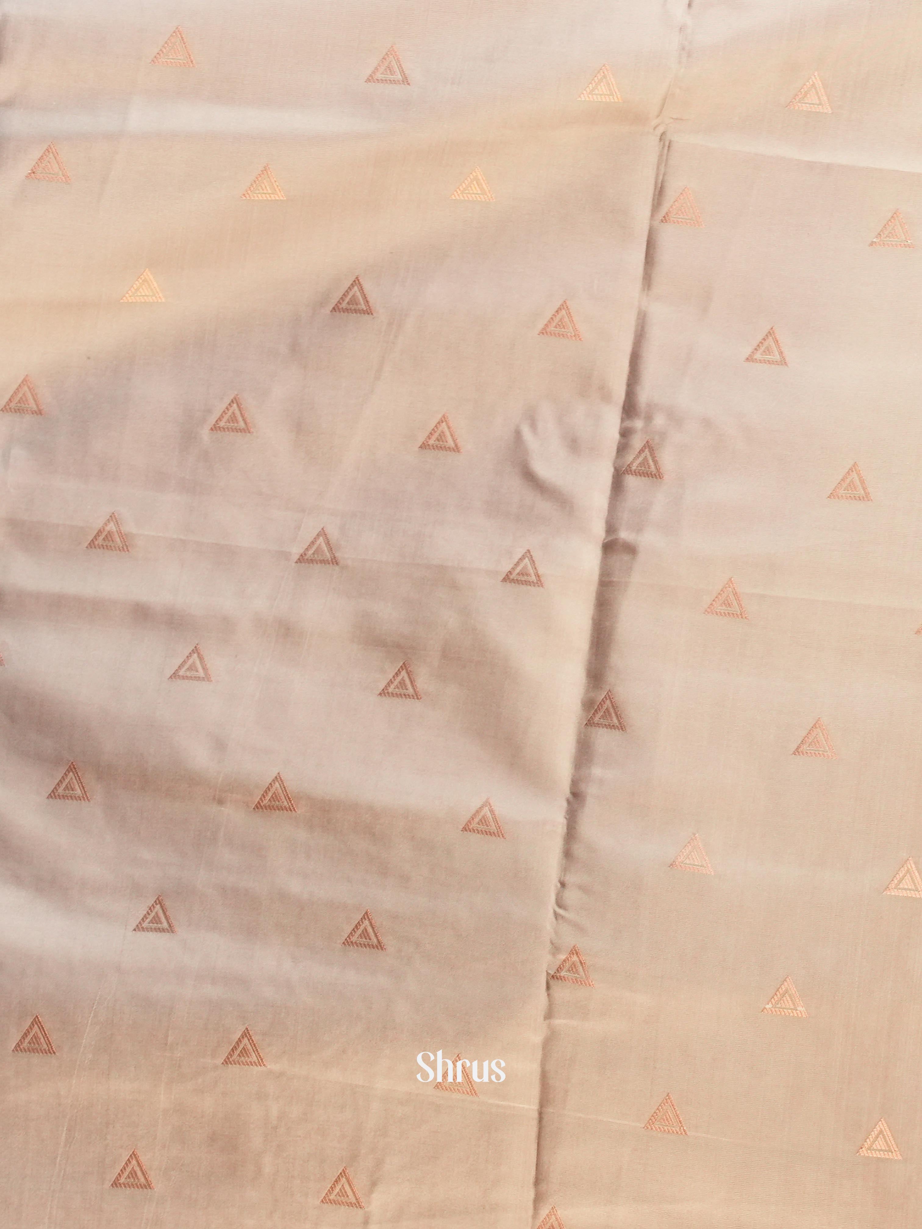 Purple & Grey - Semi Softsilk Saree - Shop on Shrus.com