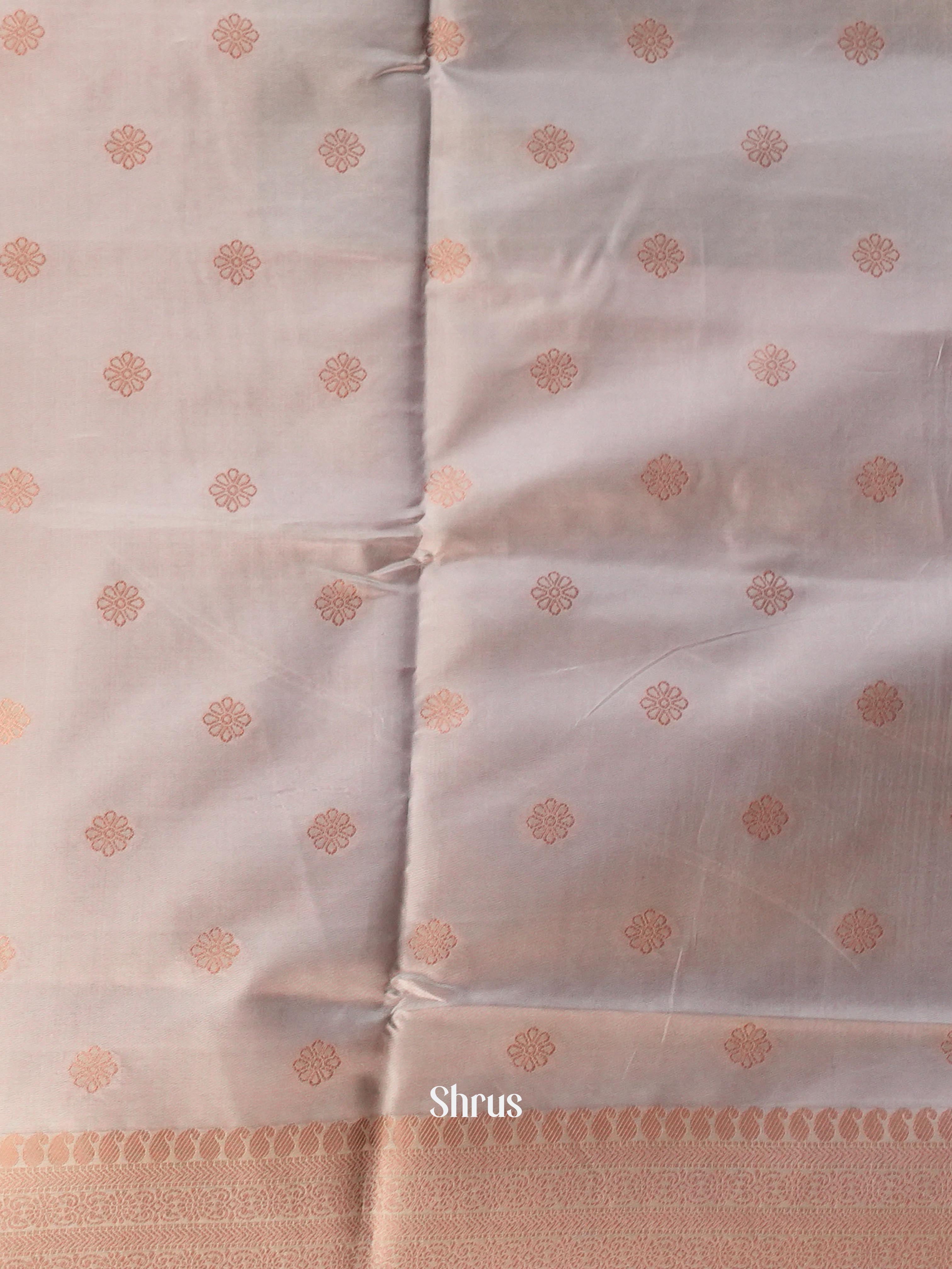 Green & Grey - Semi Softsilk Saree - Shop on Shrus.com