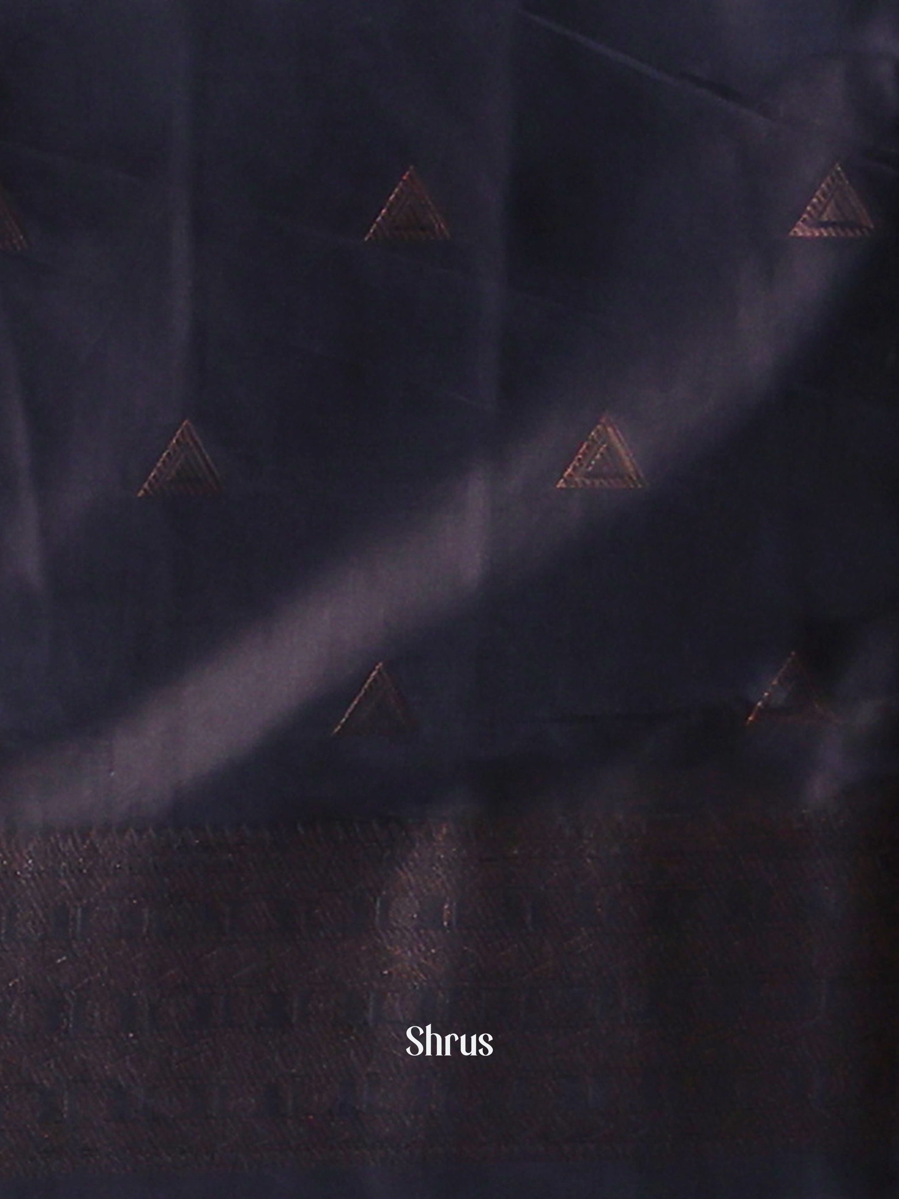 Pink & Black - Semi Softsilk Saree - Shop on Shrus.com